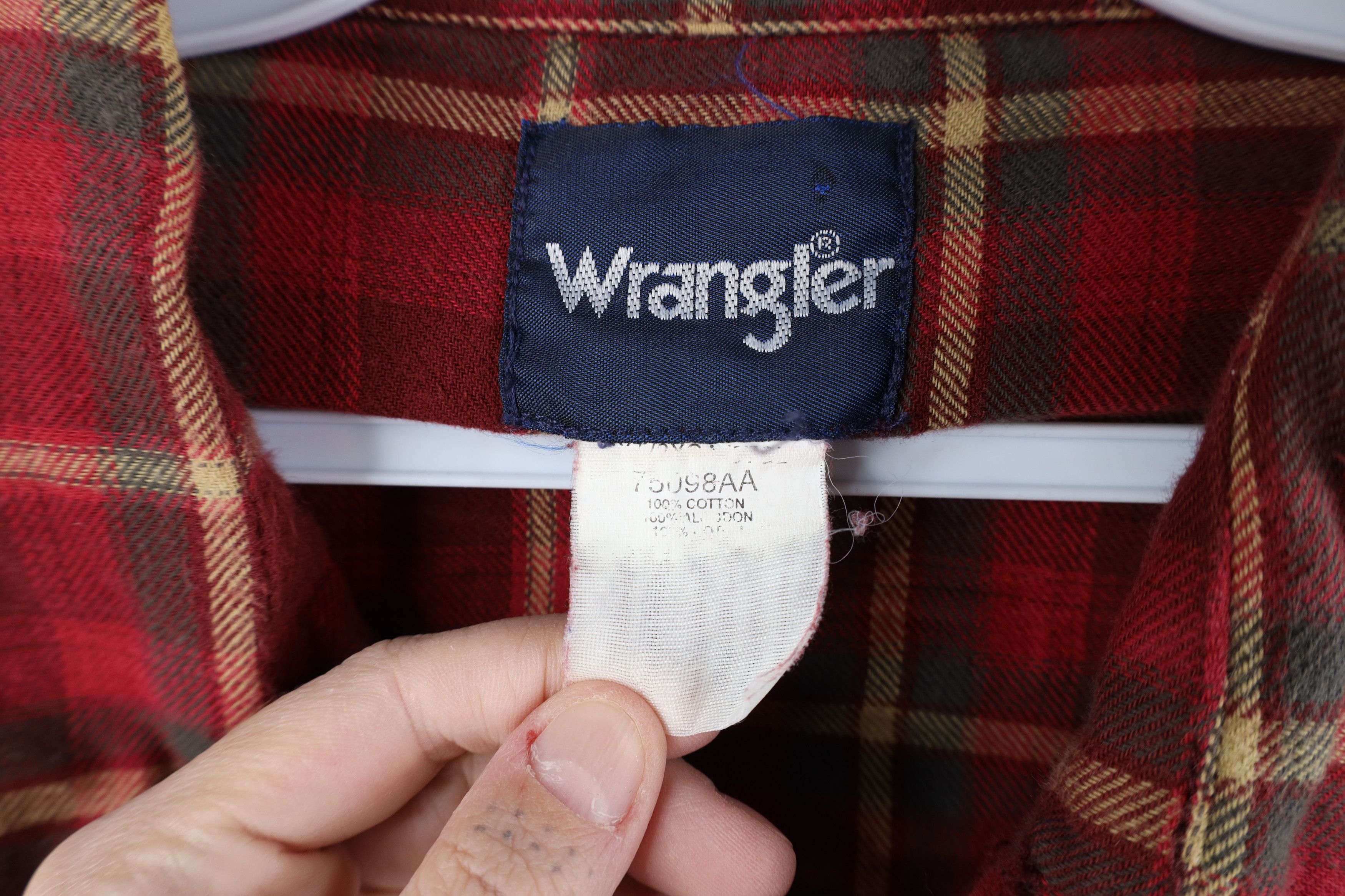 Vintage × Wrangler Vintage 90s Wrangler Western Rodeo Snap Button Shirt Plaid Size US XXL / EU 58 / 5 - 8 Thumbnail