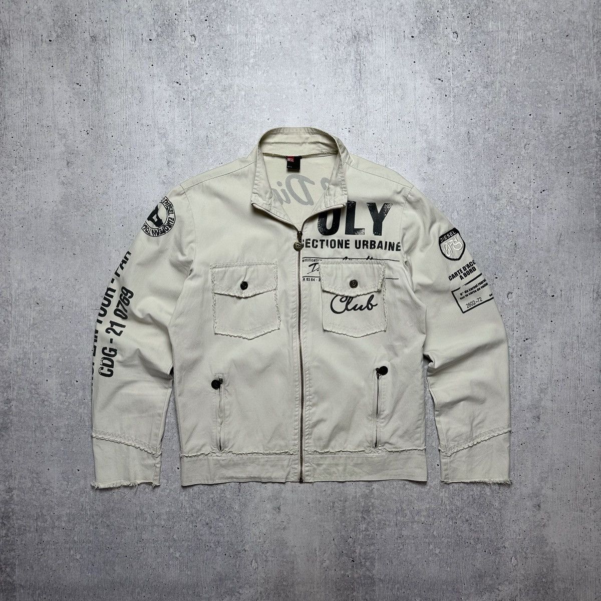 Diesel × Japanese Brand × Vintage 🔥VINTAGE DIESEL BIG LOGO DISTRESSED RACING BOMBER JACKET 🔥 Size US M / EU 48-50 / 2 - 1 Thumbnail