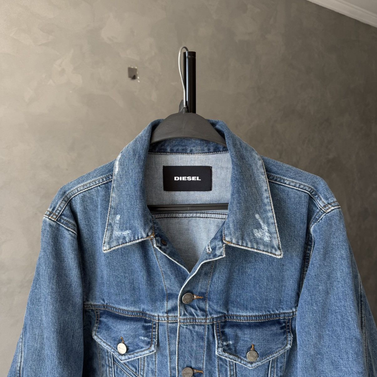 Diesel Rare Diesel D-Robyn Distressed Elbows Denim Jacket M Size US M / EU 48-50 / 2 - 6 Thumbnail