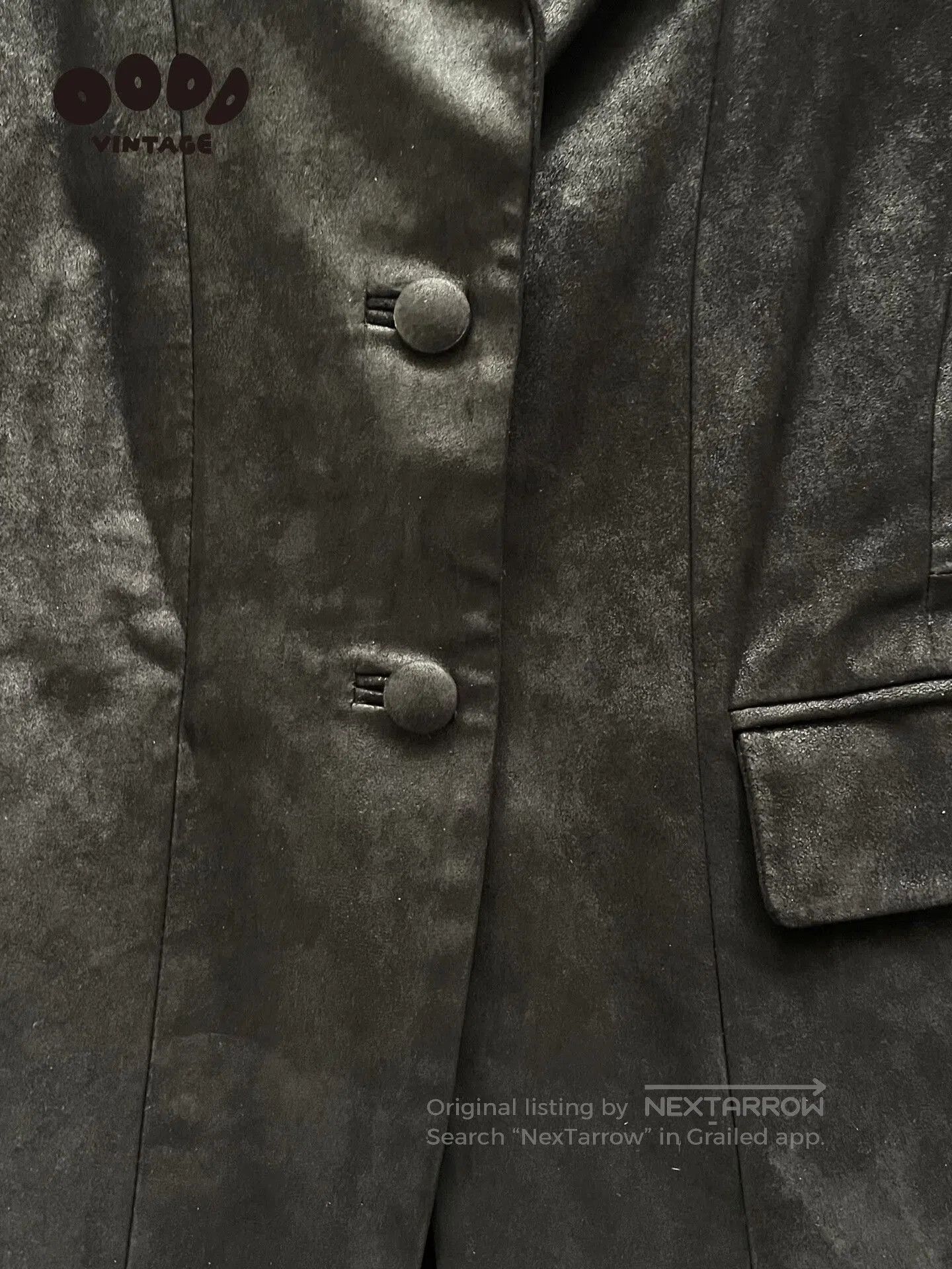 Bajra Black Suede Flare Sleeve Jacket. Size M / US 6-8 / IT 42-44 - 6 Thumbnail
