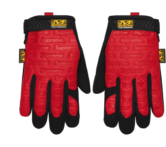 image of Supreme Mechanix Leather Work Gloves Red Size Xl, Men's