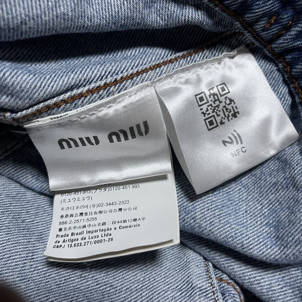 Miu Miu Miu Miu Monogram Denim Crop Jacket Size S / US 4 / IT 40 - 5 Thumbnail
