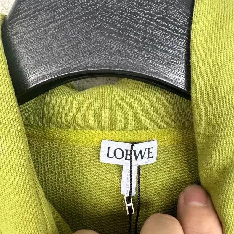 loewe Patchwork leather label cropped hoody 2504-Nextarrow