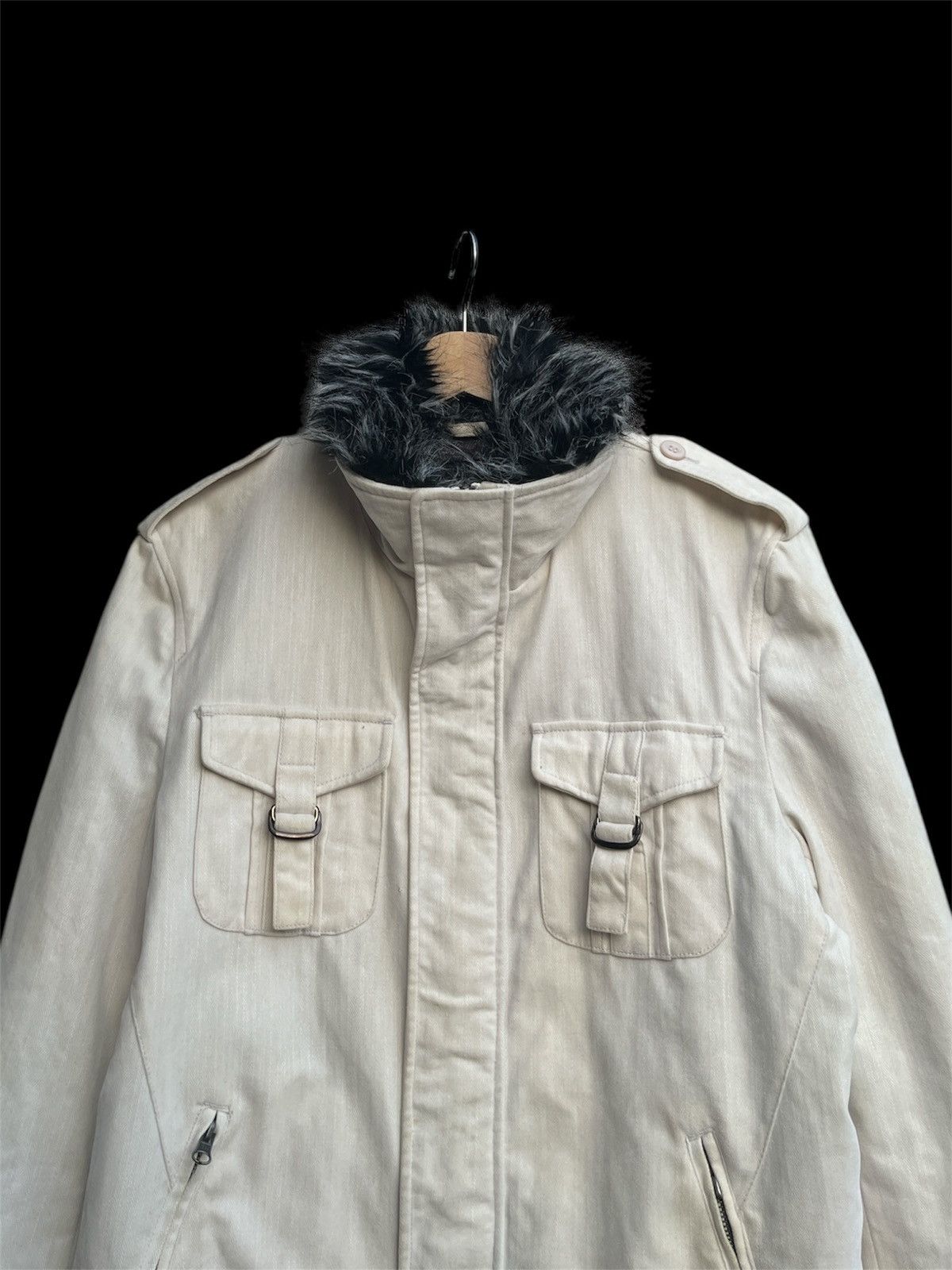 14th Addiction Louis Chavlon Faux Fur Collar Moleskin Jacket Size US L / EU 52-54 / 3 - 7 Thumbnail