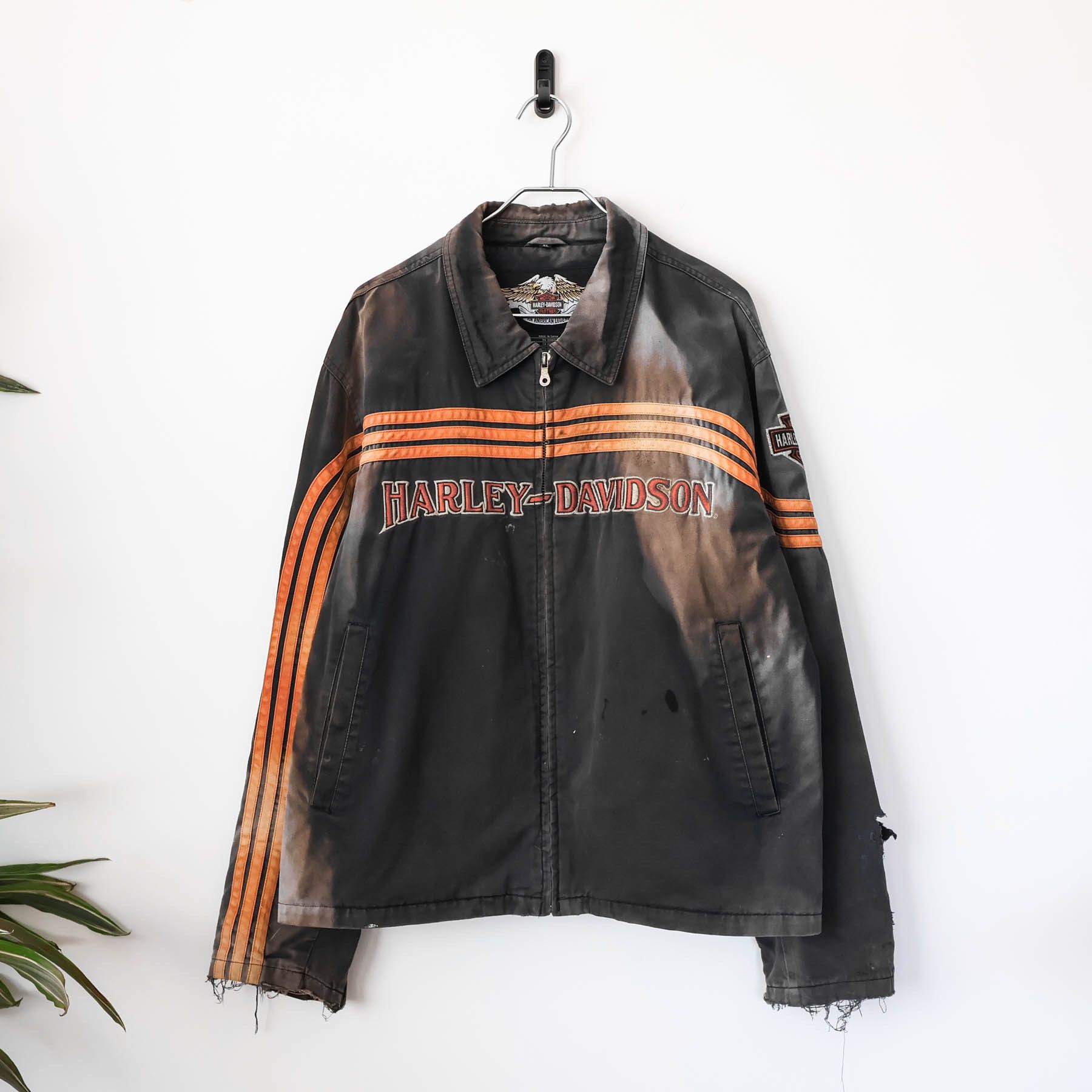 Harley Davidson Vintage Harley Davidson Logo Sun Faded Distressed Jacket Size US XL / EU 56 / 4 - 1 Thumbnail