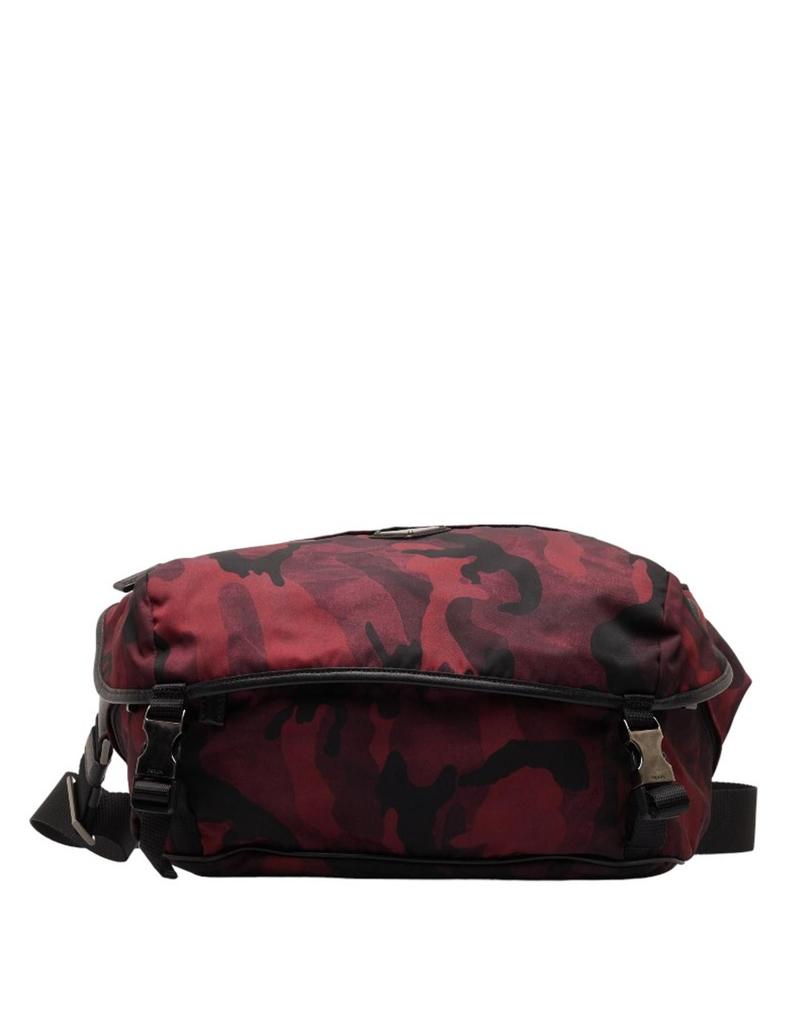 image of Camouflage Crossbody Bag In Red By Prada, Women's