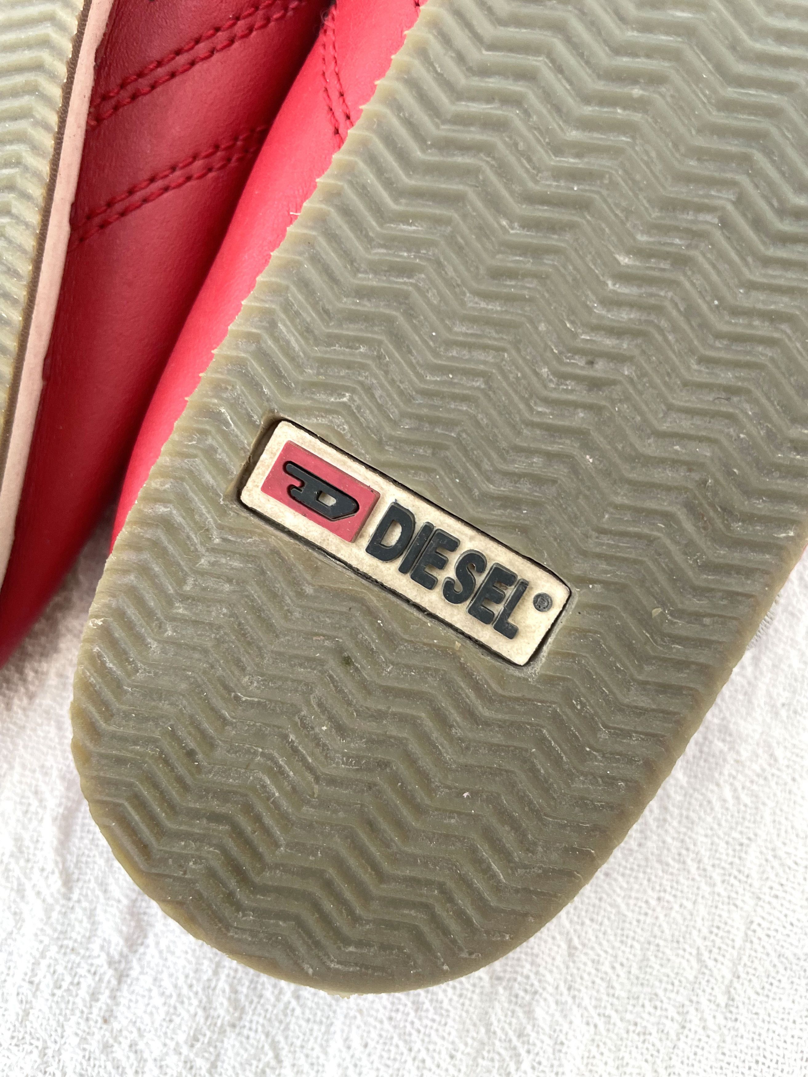 Diesel Red Diesel flat leather mules Size US 7 / IT 37 - 3 Thumbnail