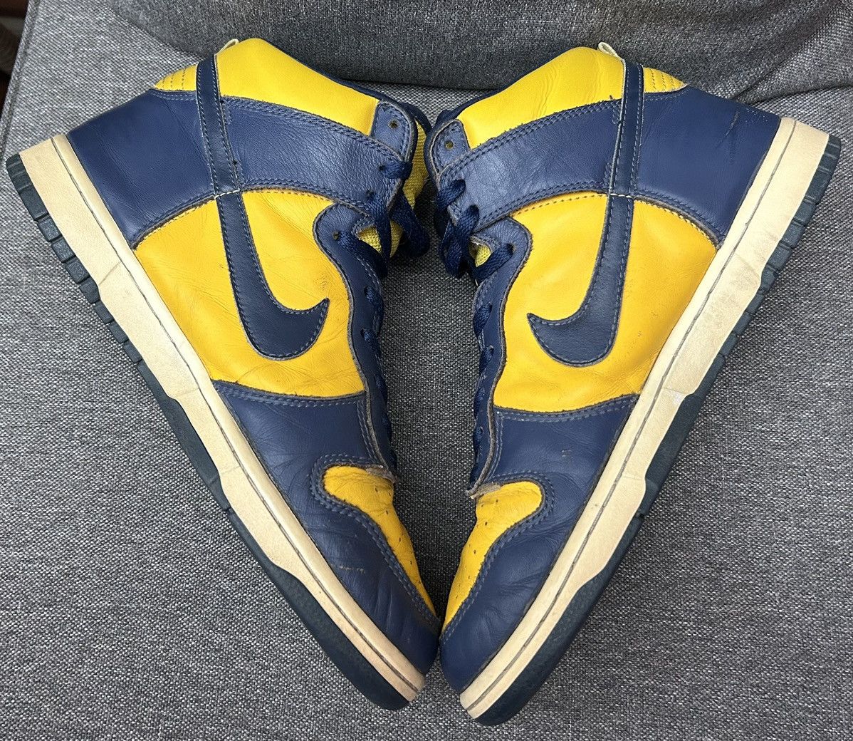 Nike × Vintage Vintage 2003 Nike Dunk High Michigan Size US 10 / EU 43 - 1 Thumbnail