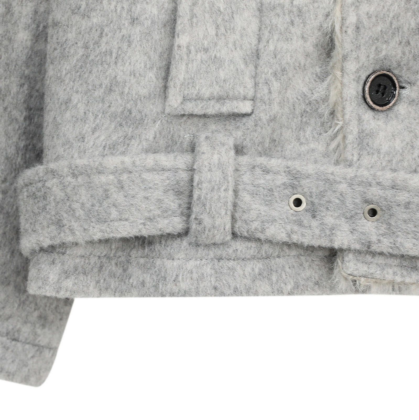 Vintage Gray Wool Blend Faux Fur Lined Winter Coat Size US M / EU 48-50 / 2 - 4 Thumbnail