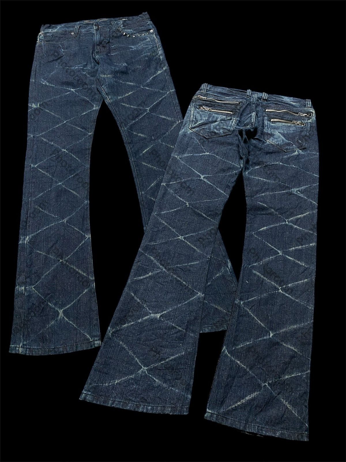 Hysteric Glamour × Japanese Brand × Tornado Mart Flare Jeans Japanese Sortisso Bondage Denim Size US 33 - 1 Thumbnail