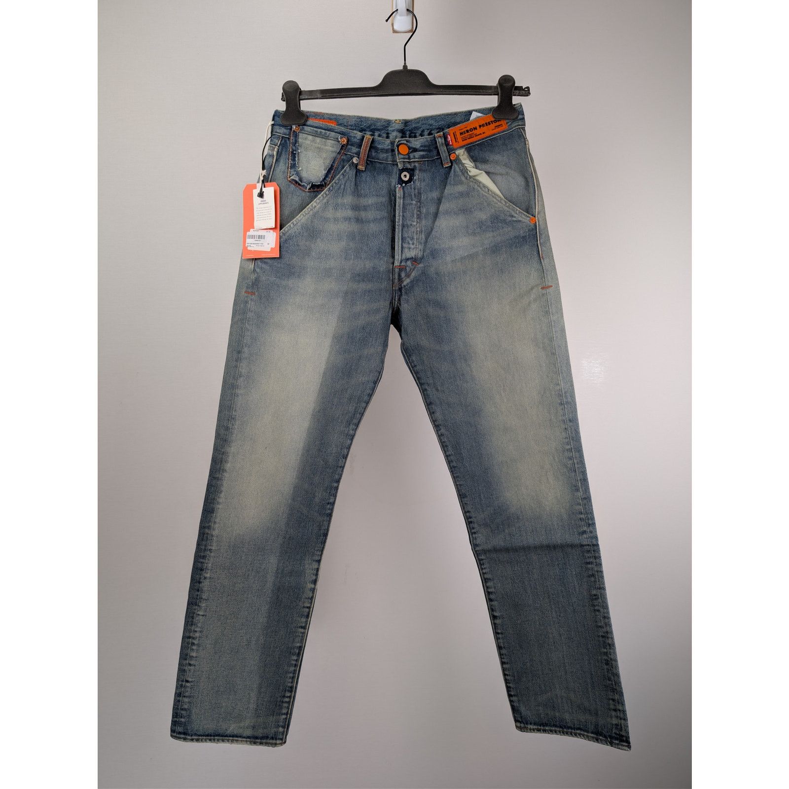 Heron Preston o1rshd1 Levi's 501 Vintage Wash Denim Jeans in Blue Size US 28 / EU 44 - 2 Thumbnail