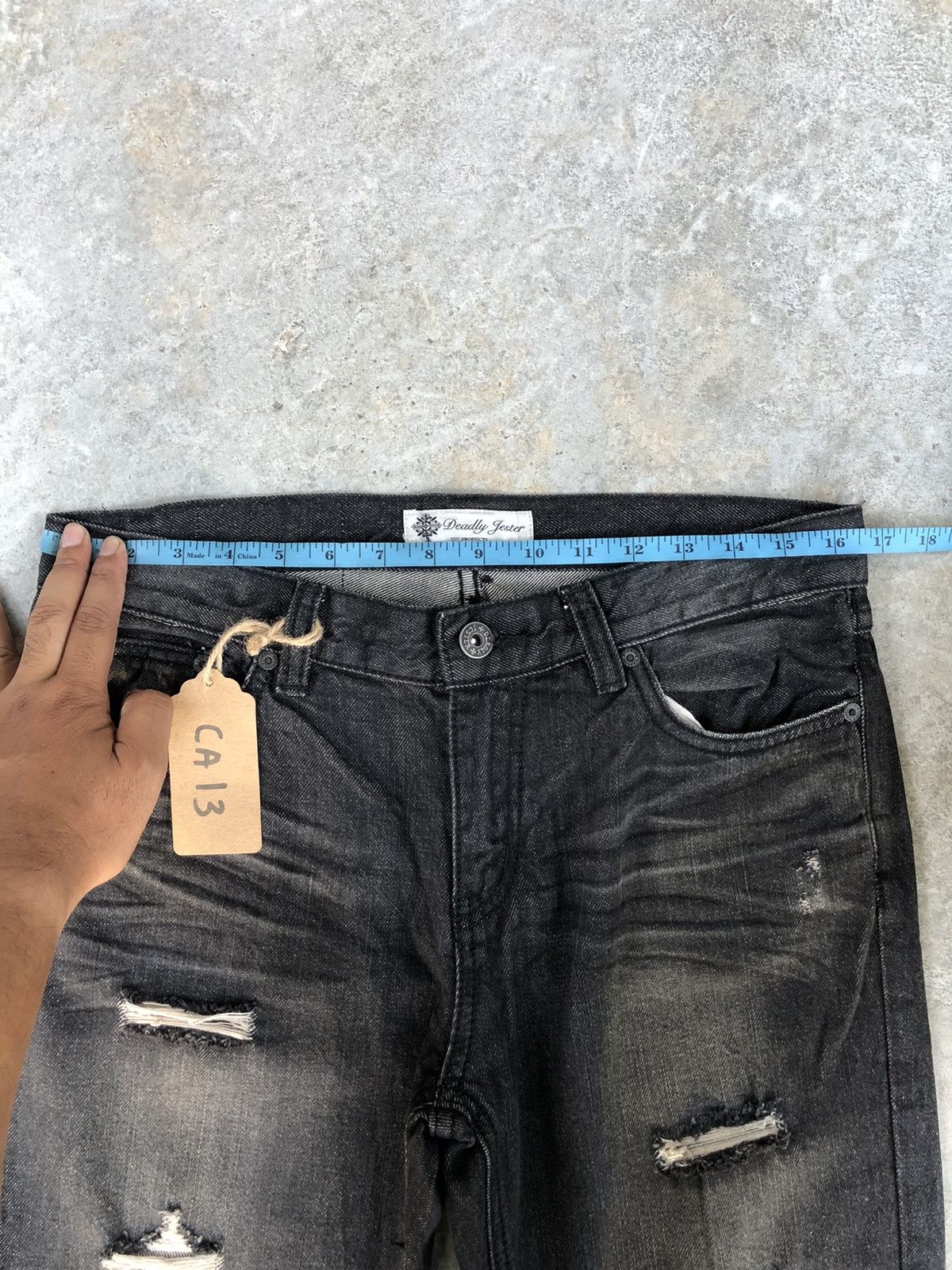 If Six Was Nine Japanese Deadly Flared Jeans Distressed Jeans Size US 33 - 19 Thumbnail