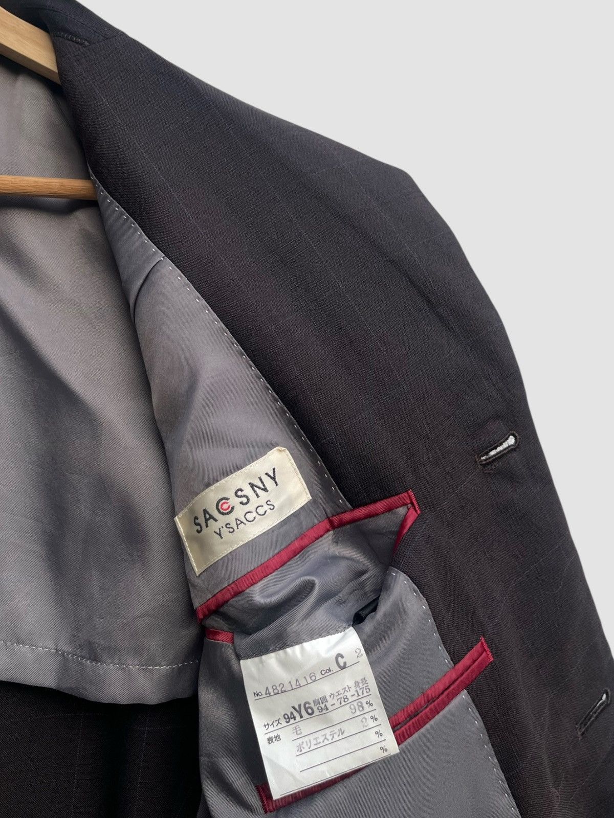 Yohji Yamamoto Sacsny Y’saccs Plaid Wool Blend Blazer Size US M / EU 48-50 / 2 - 7 Thumbnail