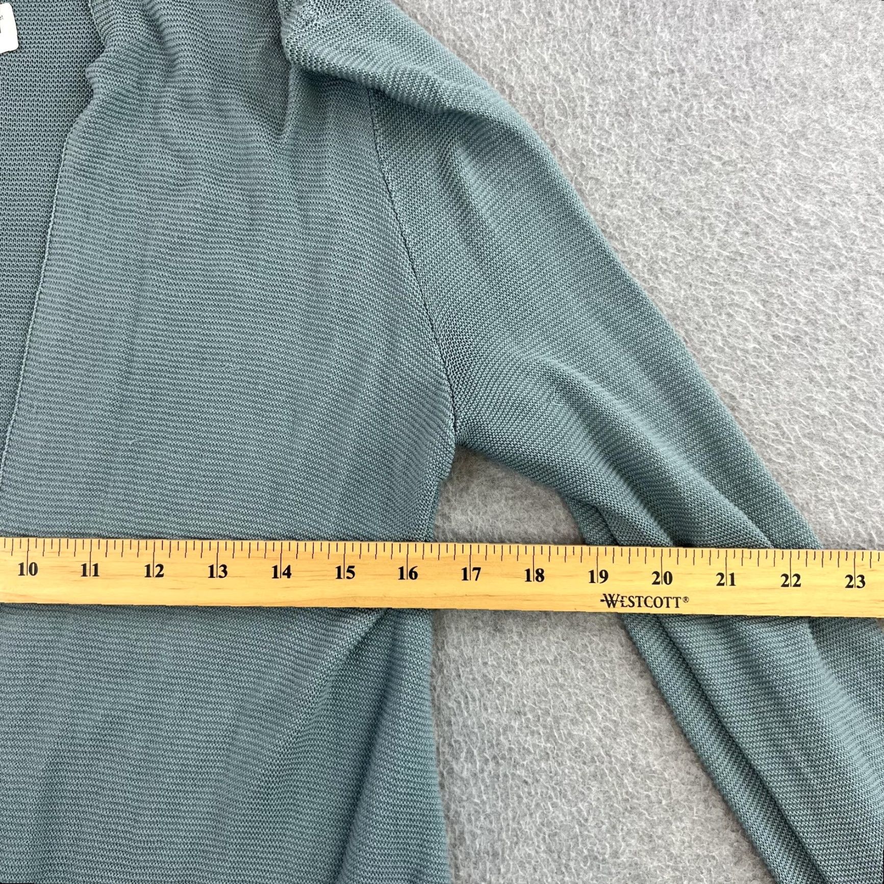 Eileen Fisher Eileen Fisher Cardigan Womens Small Petite Green Duster Open Front Rib Knit Size S / US 4 / IT 40 - 2 Thumbnail