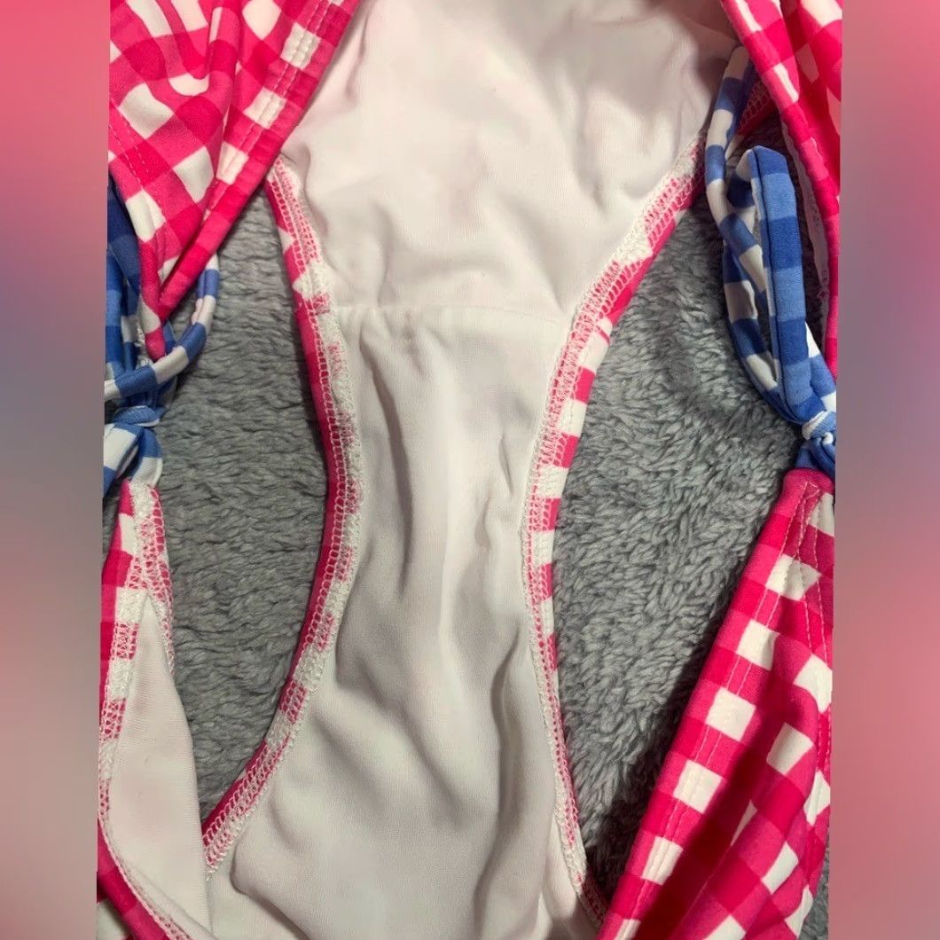 Vineyard Vines Vineyard Vines Cover Up Women XL Pink Gingham Blue Swim Bottoms Size 40" / US 18 - 6 Thumbnail