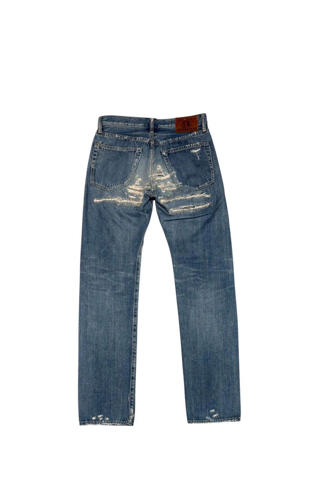 Hysteric Glamour Hysteric Glamour blue distressed patchwork denim jeans Size US 28 / EU 44 - 2 Thumbnail