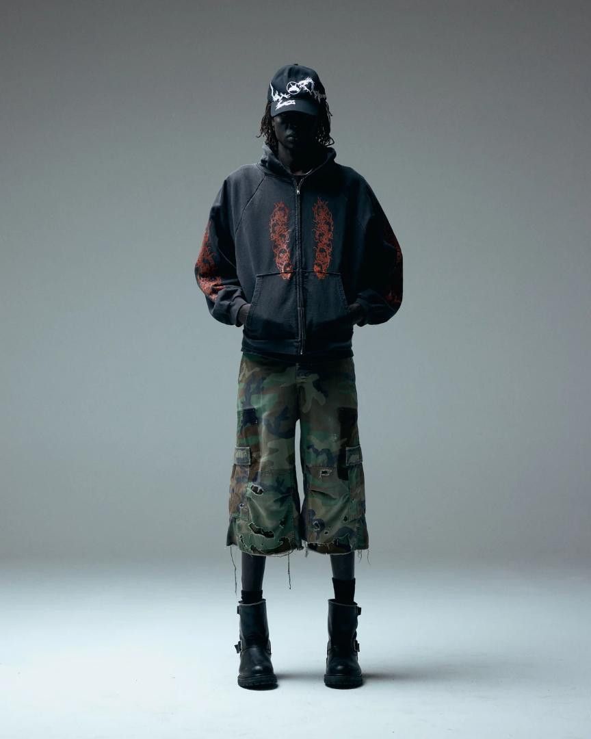 basketcase gallery Basketcase Gallery Afflicted Zip Hoodie XL — Rare Drop Size US XL / EU 56 / 4 - 4 Thumbnail