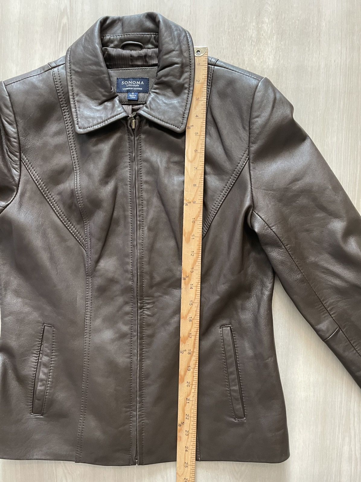 Sonoma Sonoma Lamb Skin Butter Soft Brown Leather Jacket- Small Size S / US 4 / IT 40 - 9 Thumbnail