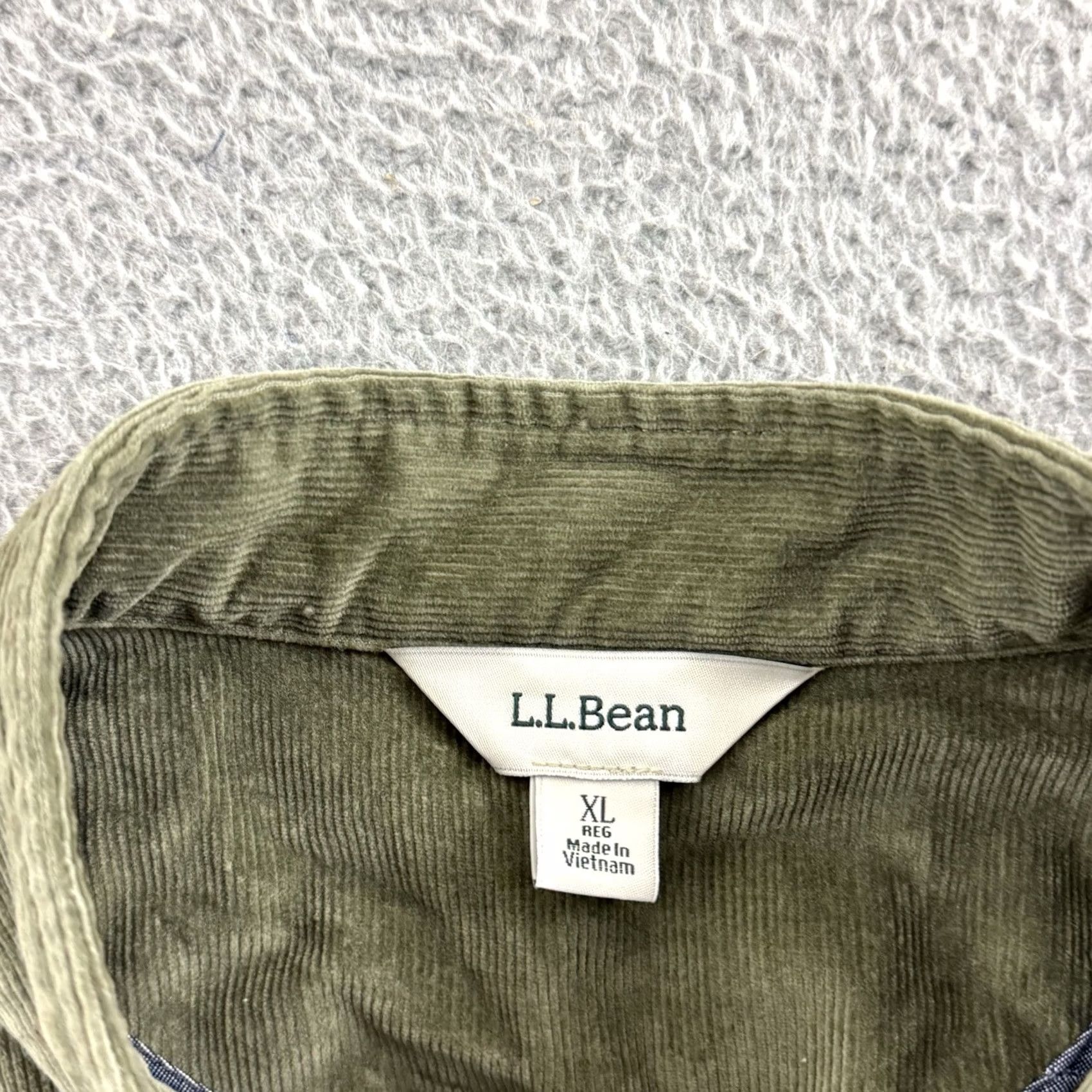 Vintage LL Bean Jacket Womens XL Green Corduroy Military Snap Pockets Elbow Patches Size XL / US 12-14 / IT 48-50 - 6 Thumbnail