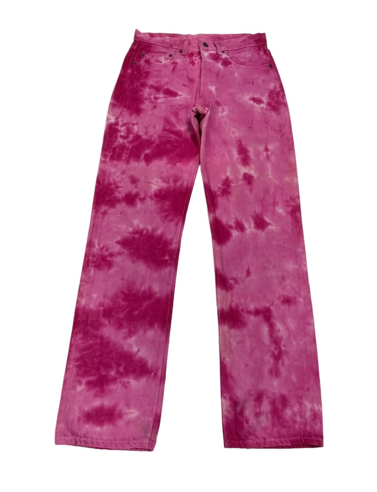 Levi's × Levi's Vintage Clothing Levis 501 Tie Dye Pink Slim Fits Size US 30 / EU 46 - 2 Thumbnail