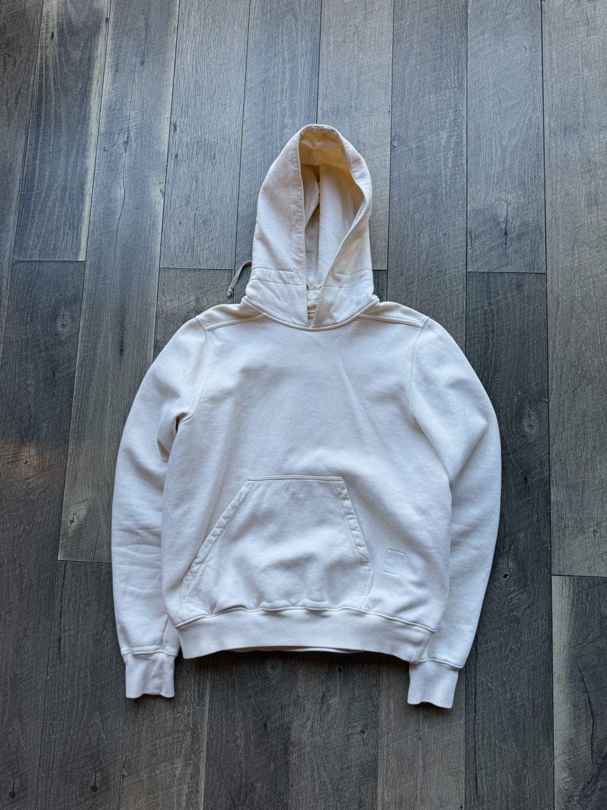 Rick Owens Rick Owens DRKSHDW Natural Reverse Drawstring Hoodie - XL Size US XL / EU 56 / 4 - 3 Thumbnail