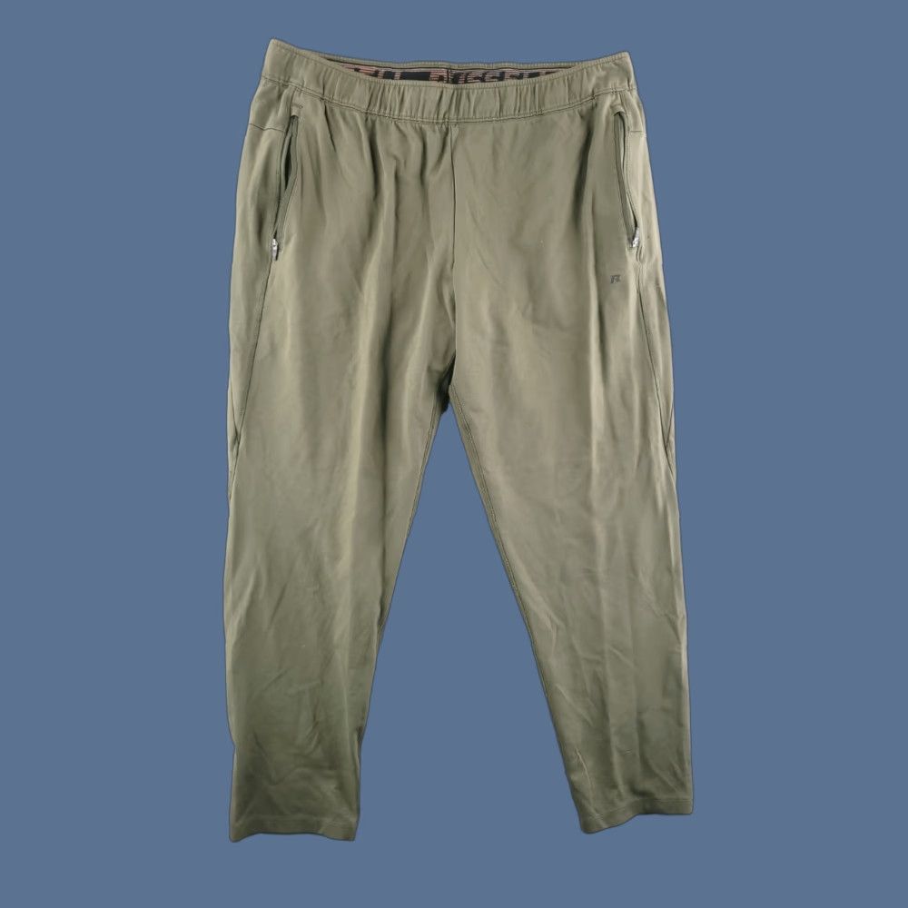 Olive Russell Sweatpants Mens XL Olive Green Lightweight Drawstring Tapered 28 In Inseam Activewear Pants Size US 36 / EU 52 - 1 Thumbnail