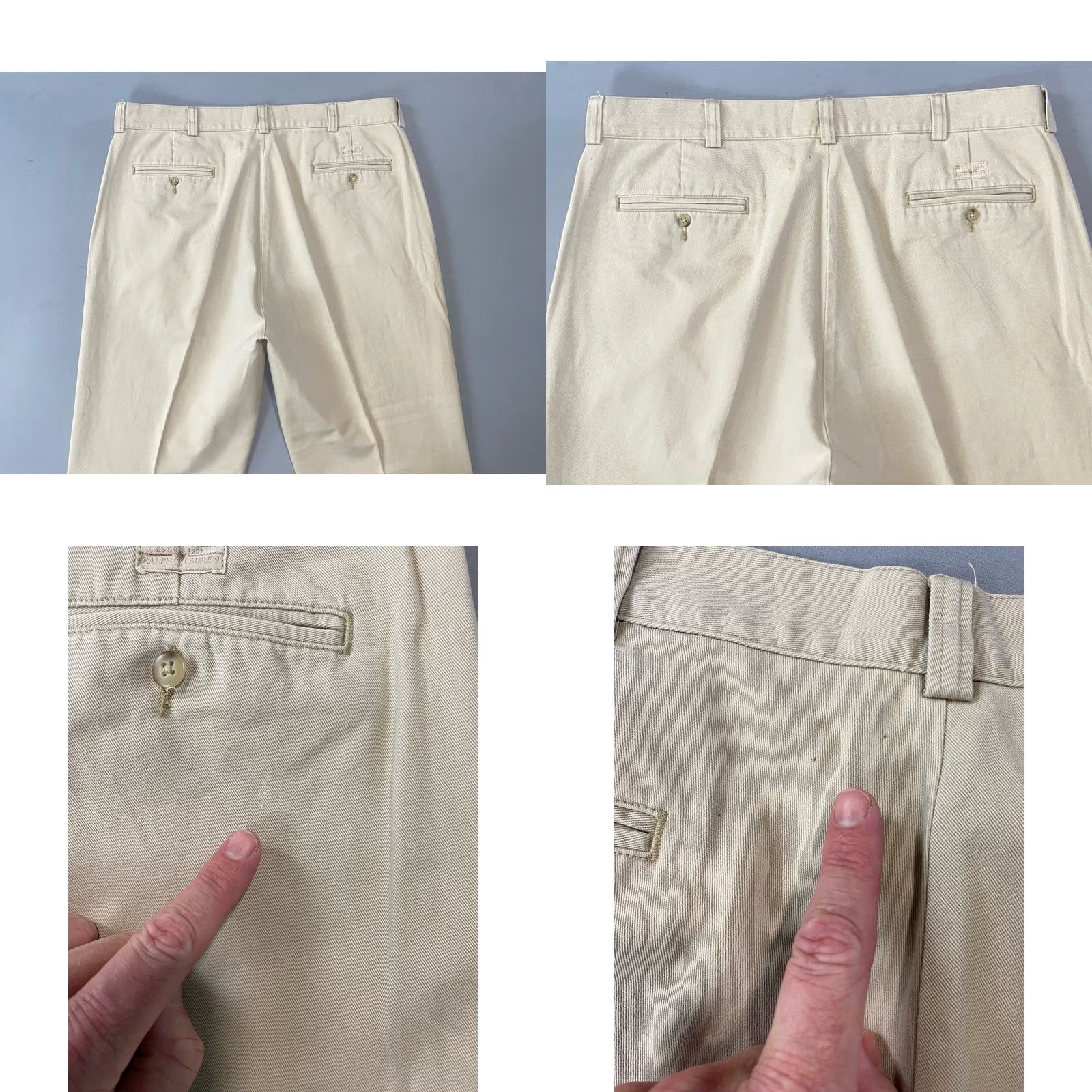 Polo Ralph Lauren VINTAGE Polo Ralph Lauren Pants Mens 38X29 Beige Chino Flat Front Philip Read Size US M / EU 48-50 / 2 - 8 Thumbnail