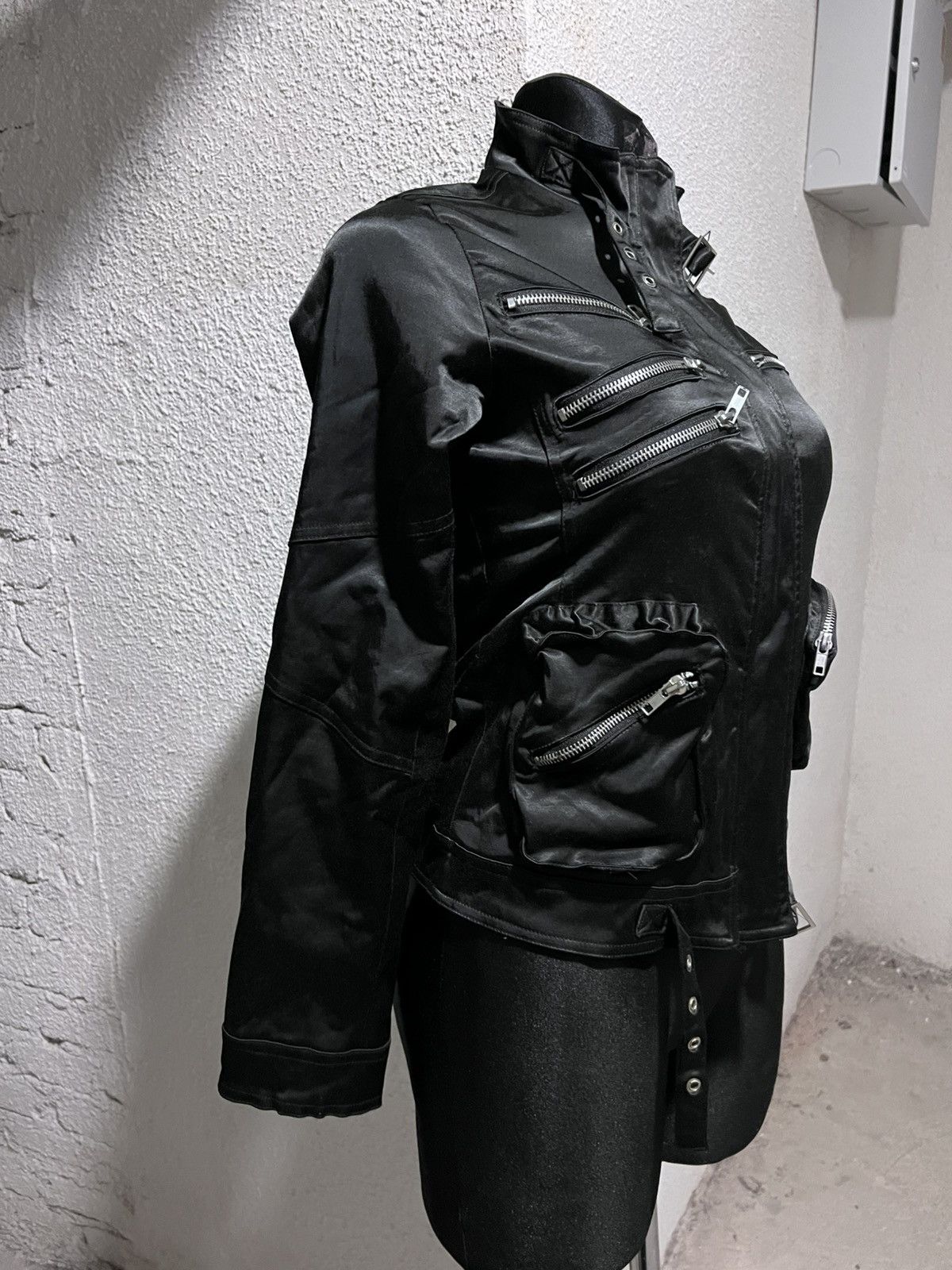 Rick Owens Edgy Multizip Cropped Avant Garde Goth Moto Jacket Size M / US 6-8 / IT 42-44 - 5 Thumbnail