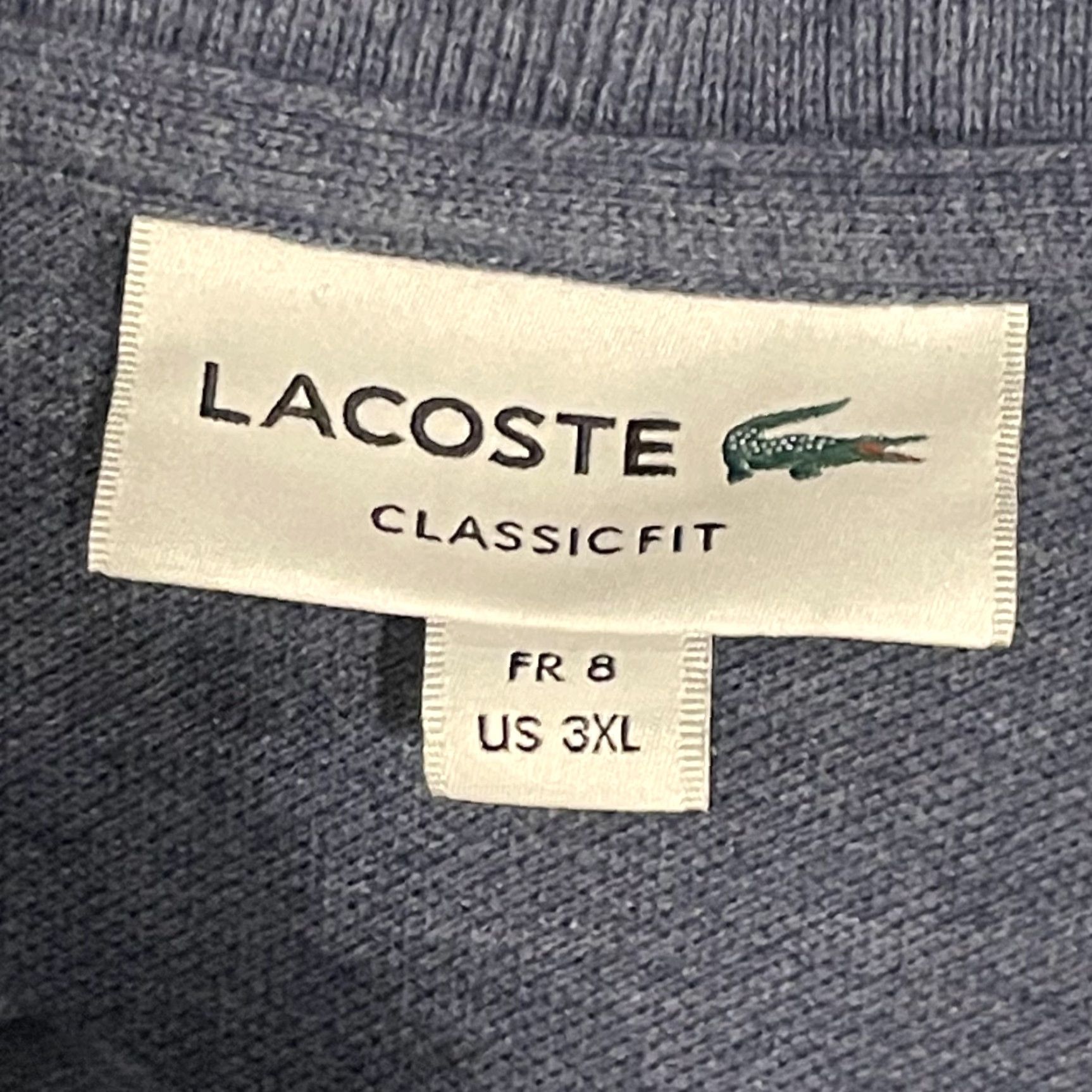 Lacoste Lacoste Polo Shirt Mens 3XL Blue Classic Fit Short Sleeve Logo Croc Lightweight Knit Peru Made Size US XXL / EU 58 / 5 - 5 Thumbnail