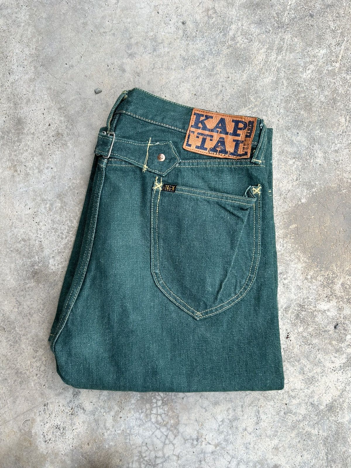 Kapital × Kapital Kountry Flare Kapital Selvedge Buckle Back Kiro Hirata Denim 🎌☠️ Size US 31 - 2 Thumbnail