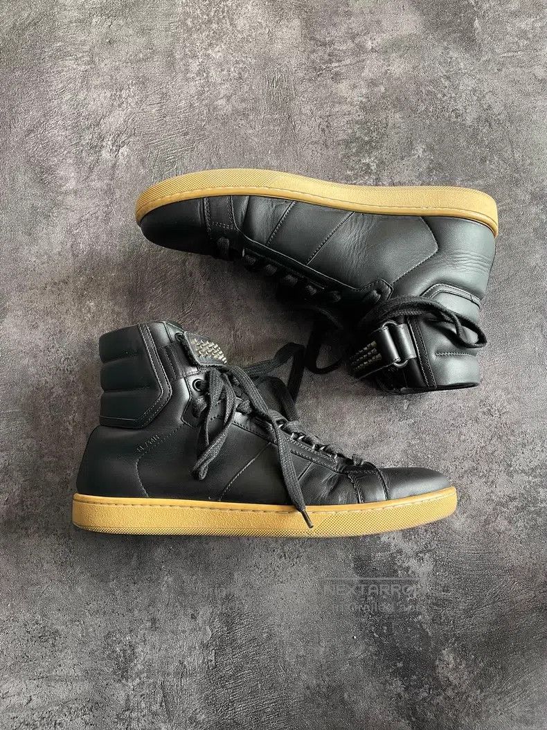 Saint Laurent Paris High-Top Bullet Studs Magic Patch All-