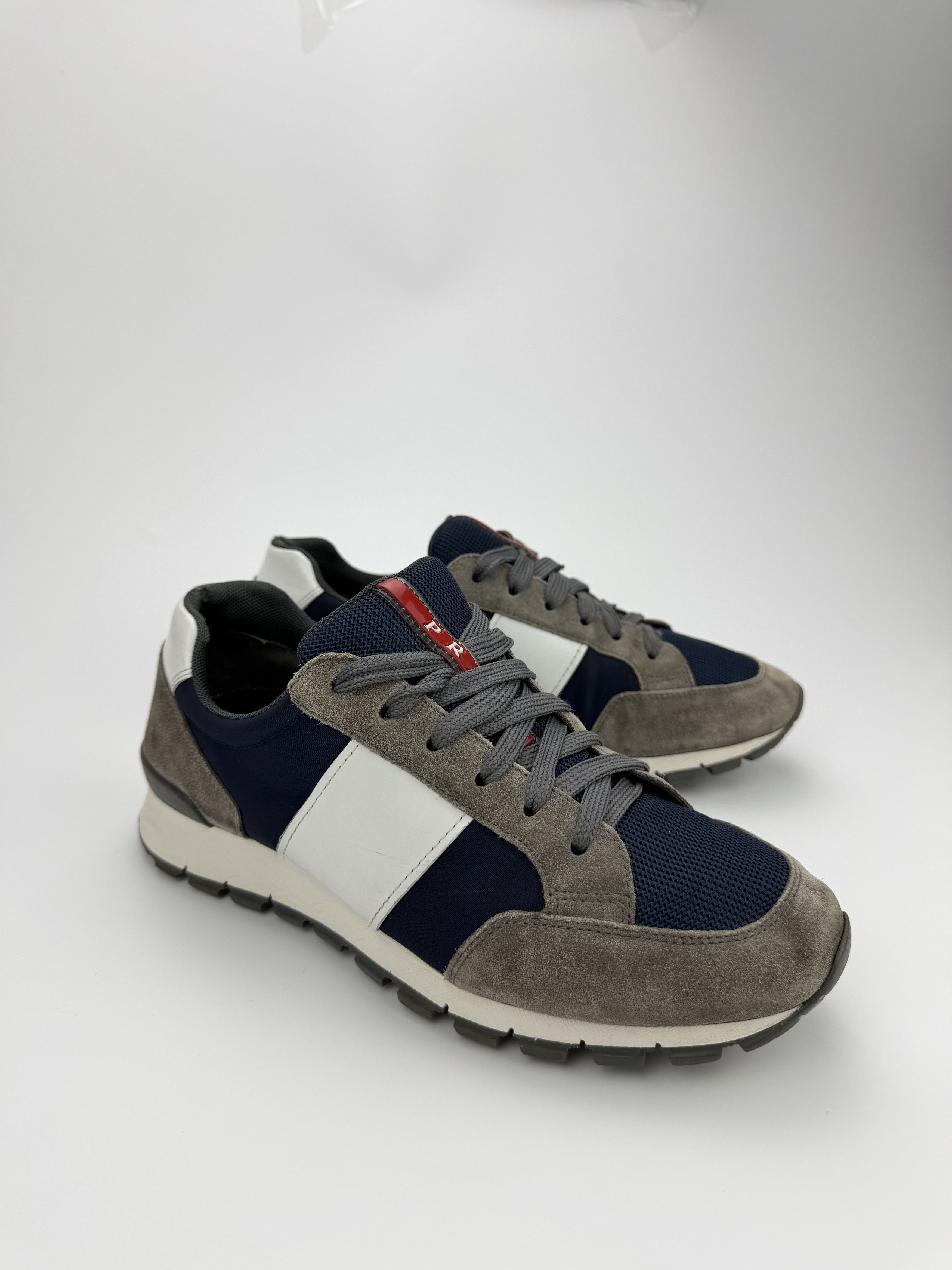 Prada Prada Matchrace Gray Suede Low Top Sneakers Shoes Size US 7.5 / EU 40-41 - 5 Thumbnail