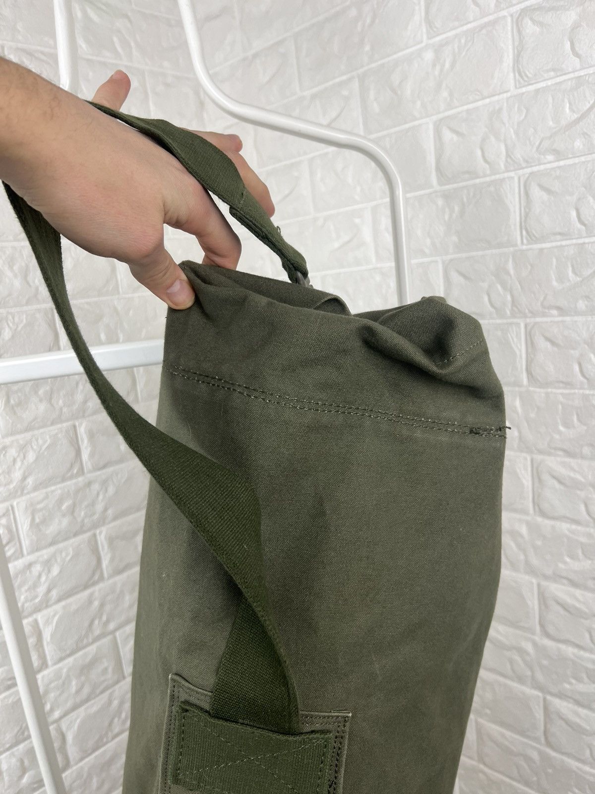 Vintage Vintage 1970s 70s US Military Canvas Bag Shoulder Strap Army Size ONE SIZE - 15 Thumbnail
