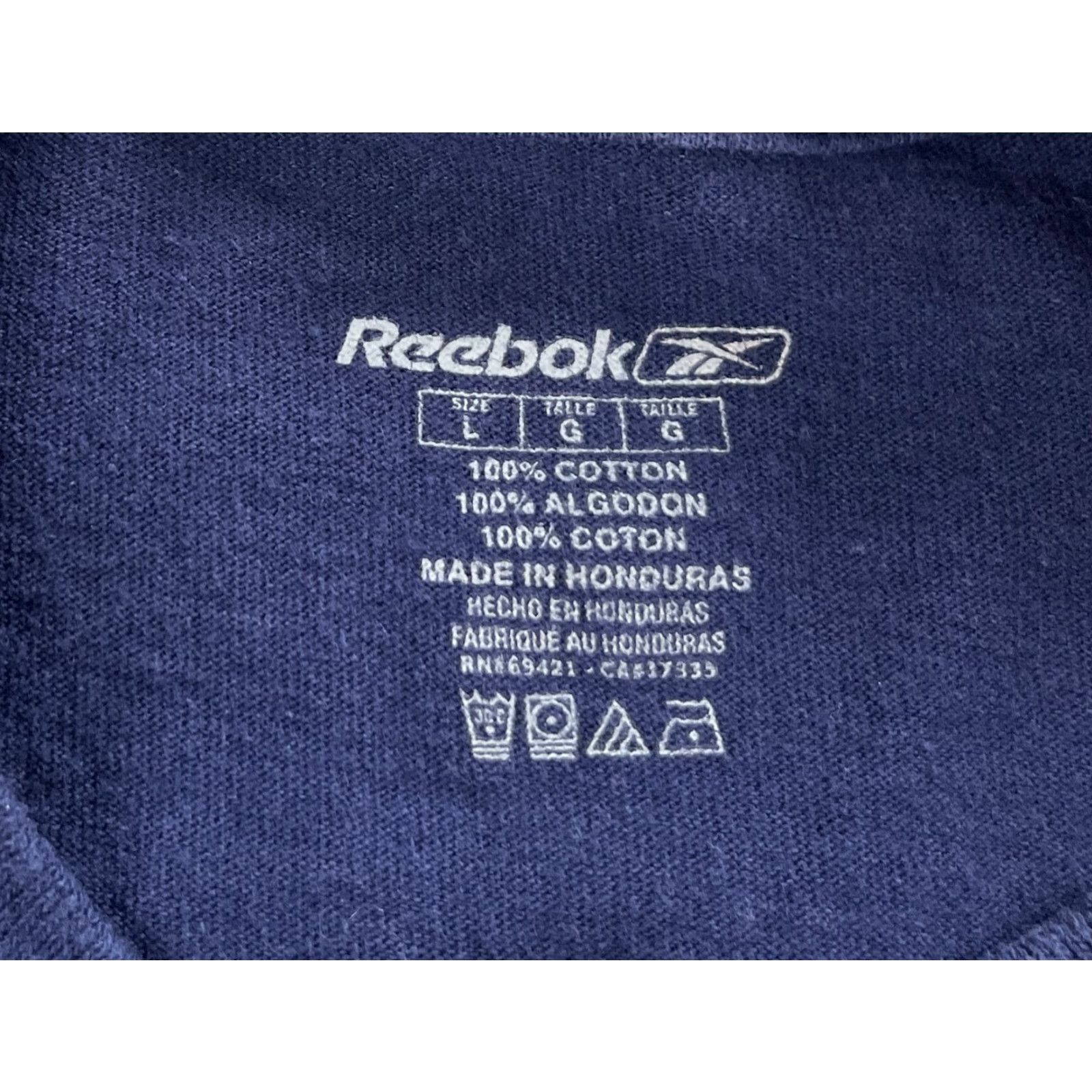 Reebok VINTAGE Reebok NFL Denver Broncos T-Shirt Mens Navy Cotton Sz L Size US L / EU 52-54 / 3 - 4 Thumbnail