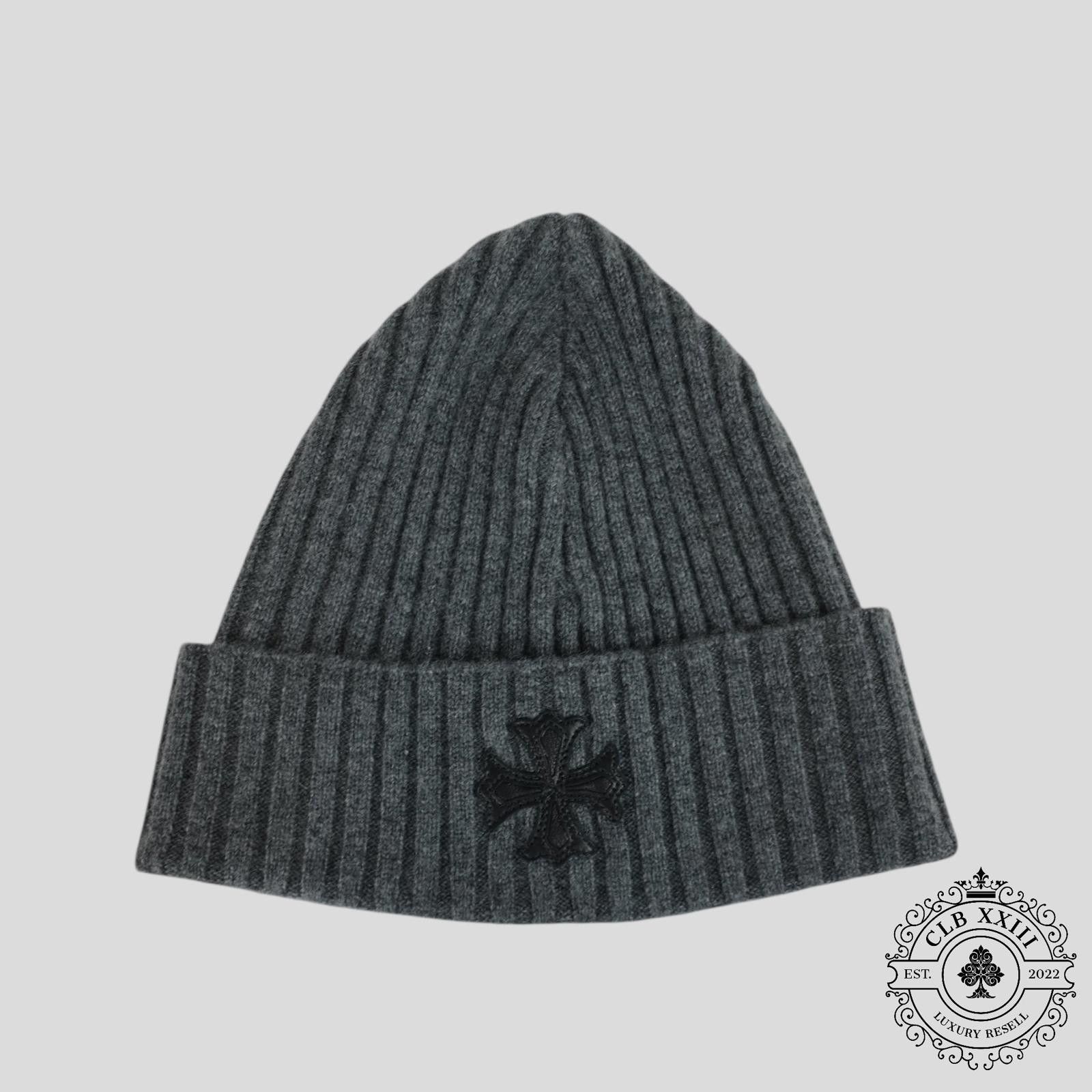 Chrome Hearts Chrome Hearts Plus Patch Cashmere Beanie in Grey Size ONE SIZE - 1 Thumbnail