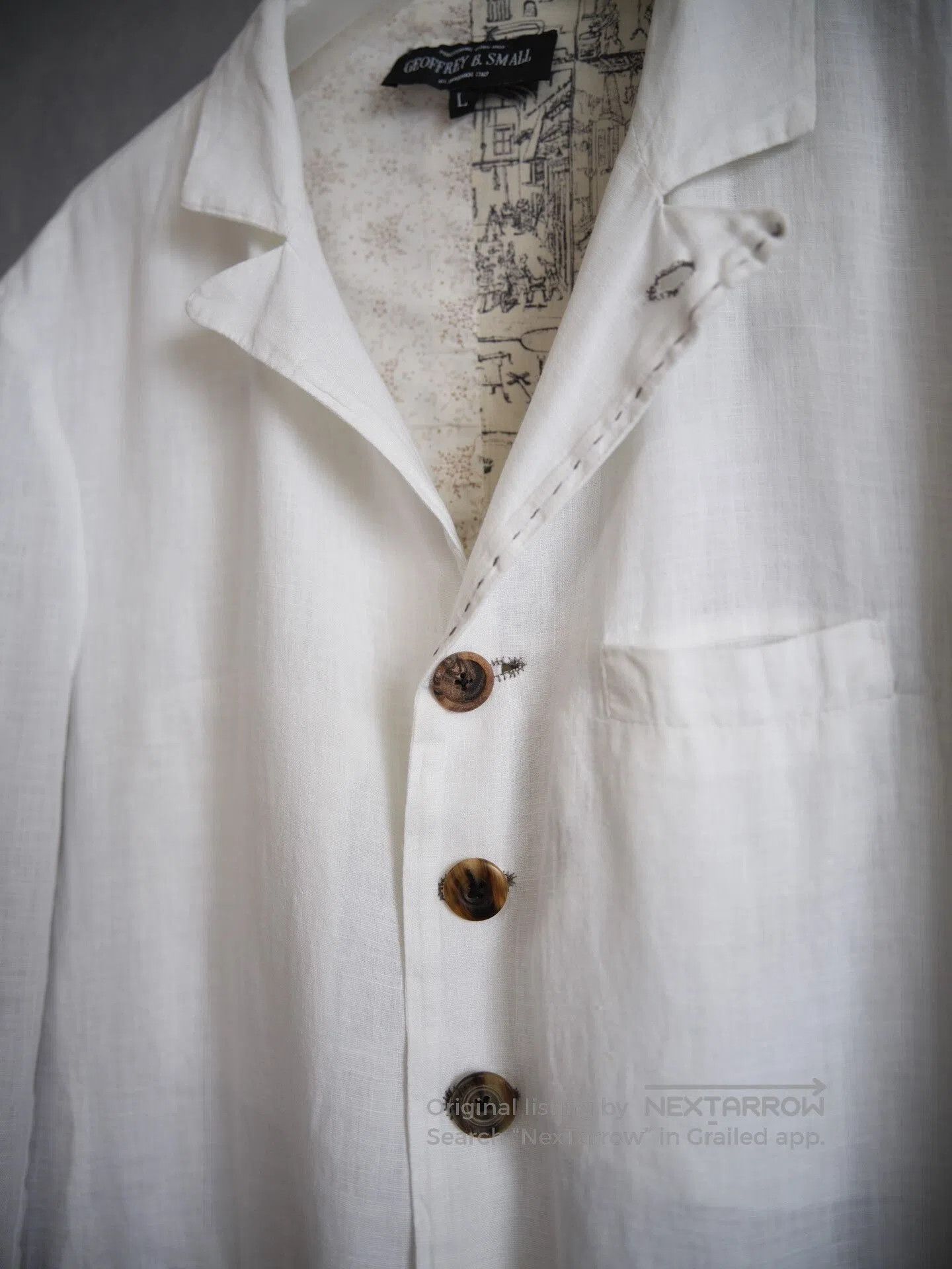 Geoffrey B. Small Geoffrey B. Small Antique Button Linen Suit. Size US L / EU 52-54 / 3 - 3 Thumbnail