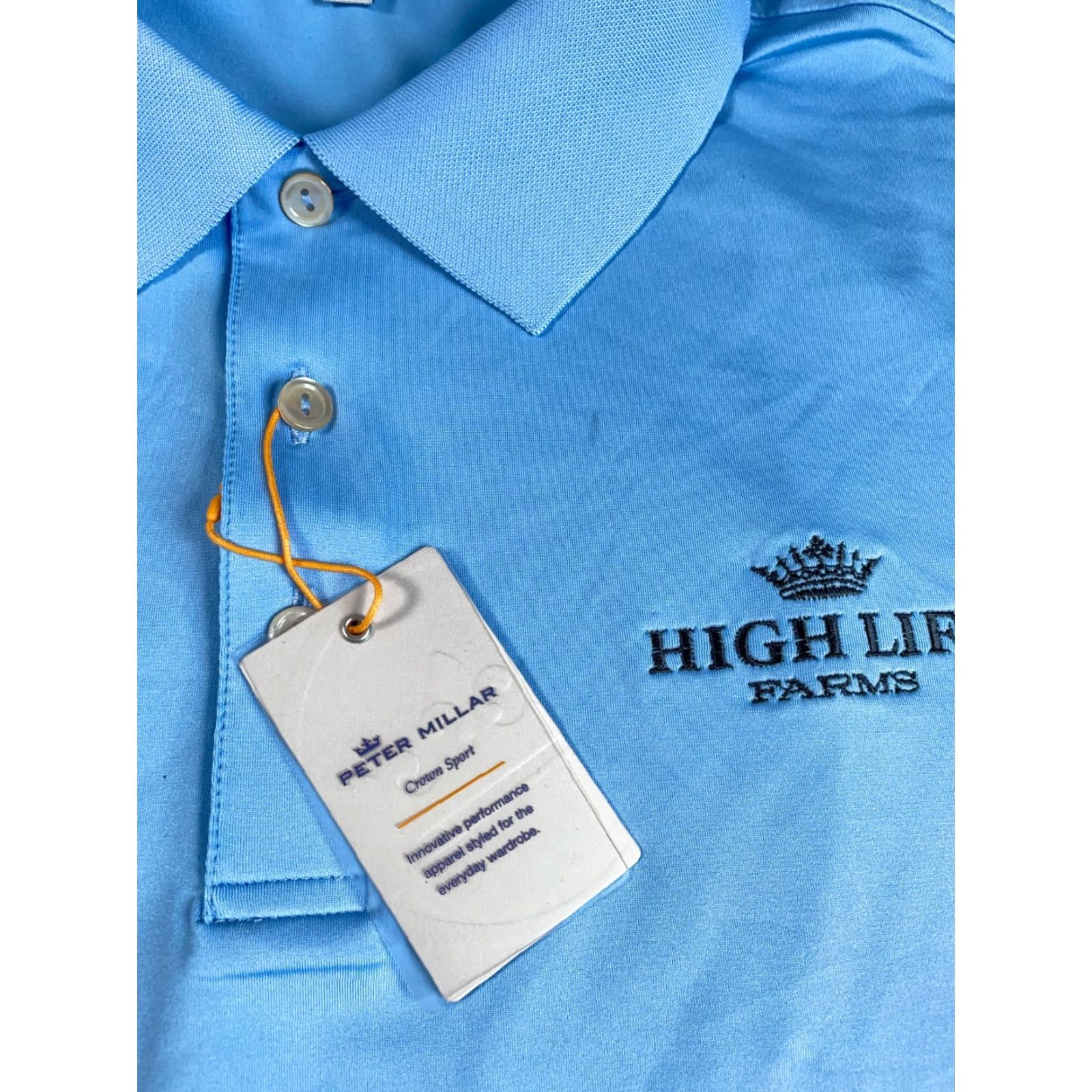 Peter Millar Peter Millar Polo Shirt Adult XL Light Blue Summer Comfort Stretch Farms Size US XL / EU 56 / 4 - 4 Thumbnail
