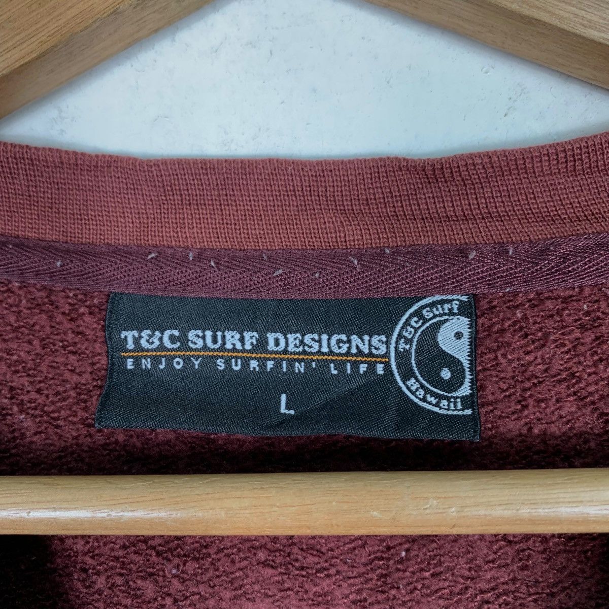 Japanese Brand T&C SURF DESIGNS Hawaii Big Logo Sweatshirts #0569-C26 Size US L / EU 52-54 / 3 - 11 Thumbnail