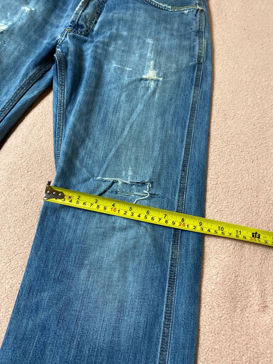 Carhartt × Japanese Brand Vintage Carhartt Y2K distressed Flare denim pants Size US 32 / EU 48 - 10 Thumbnail