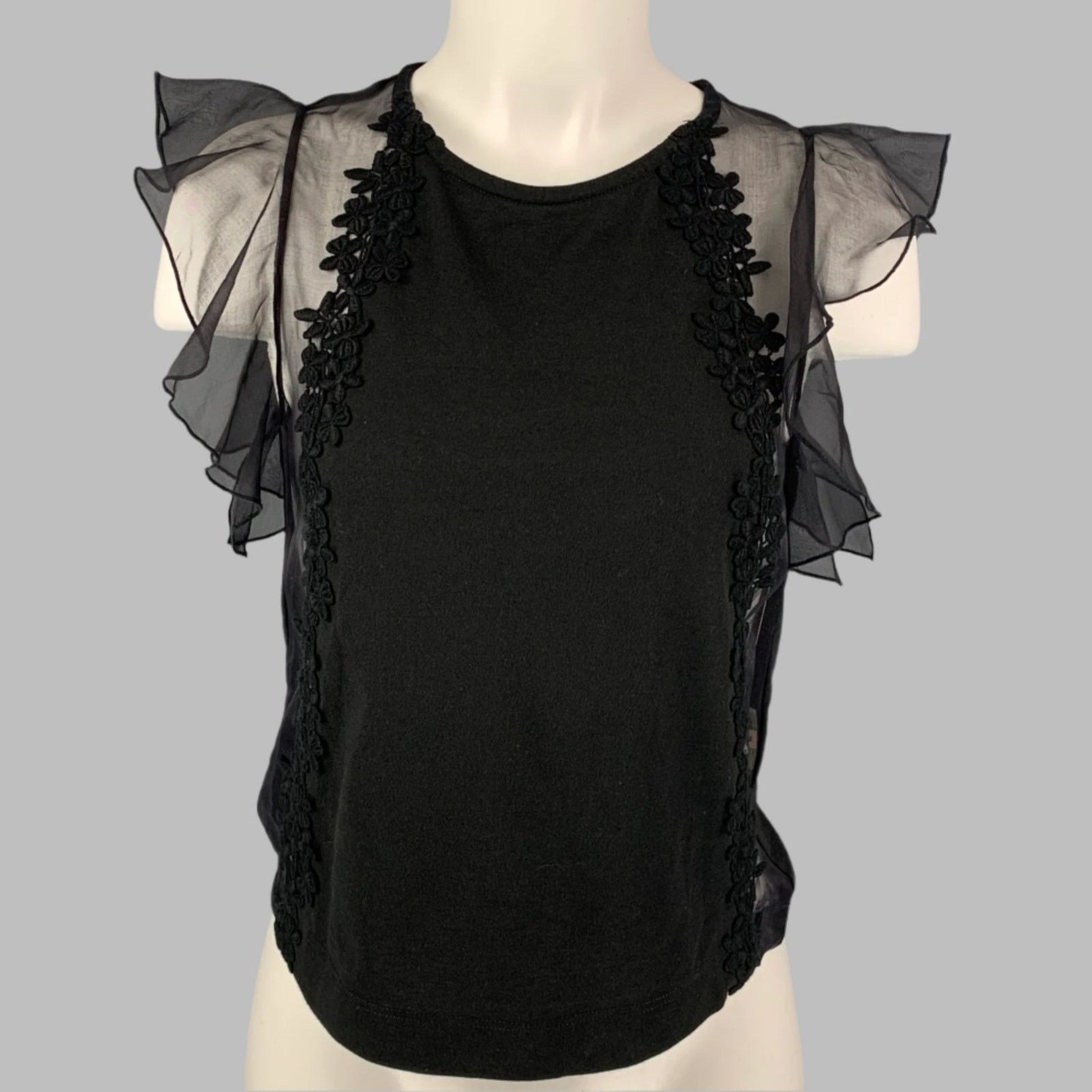 Giambattista Valli GIAMBATTISTA VALLI Black Cotton Silk Sleeveless Dress Size XXS / US 00 / IT 34 - 1 Thumbnail