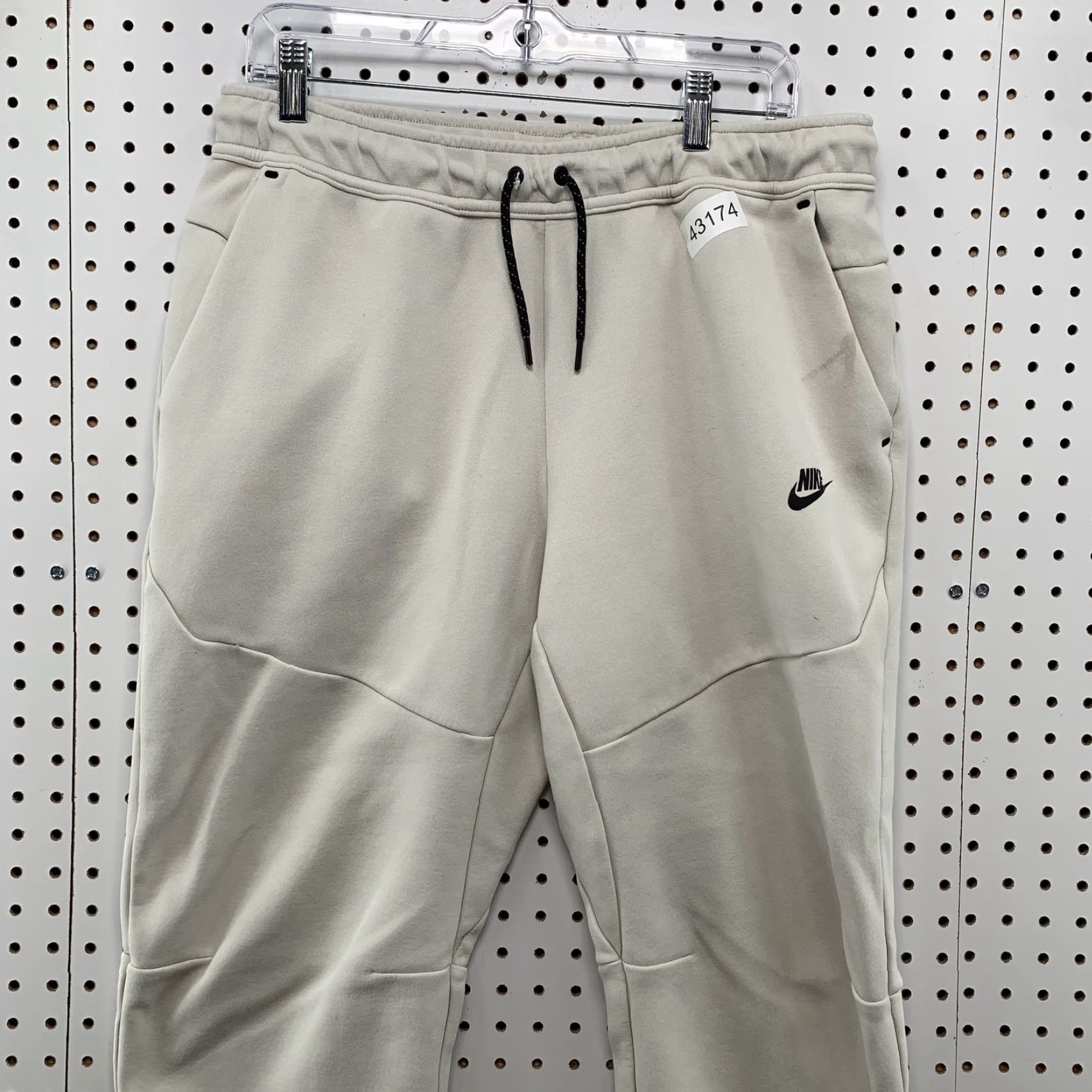 Nike Nike Tech Fleece Jogger Sweatpants Mens Large Beige Drawstring Pockets Size US 33 - 2 Thumbnail