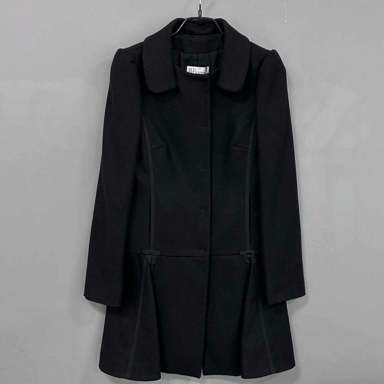 Valentino Valentino Wool Black Coat S Women Size S / US 4 / IT 40 - 1 Thumbnail