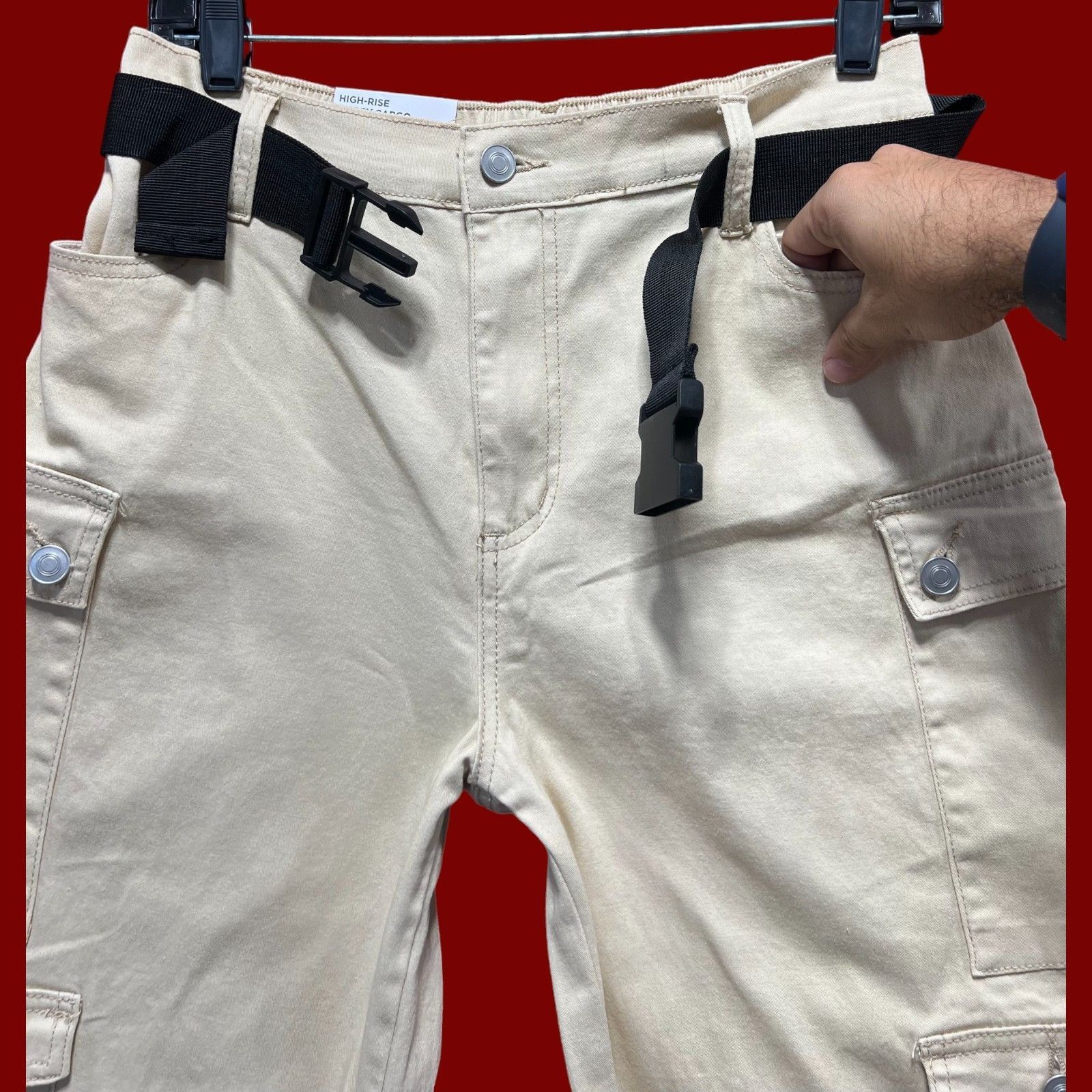 rue21 Rue 21 - Women's High-Rise Baggy Cargo Jogger - Medium Stret Size 28" / US 6 / IT 42 - 13 Thumbnail