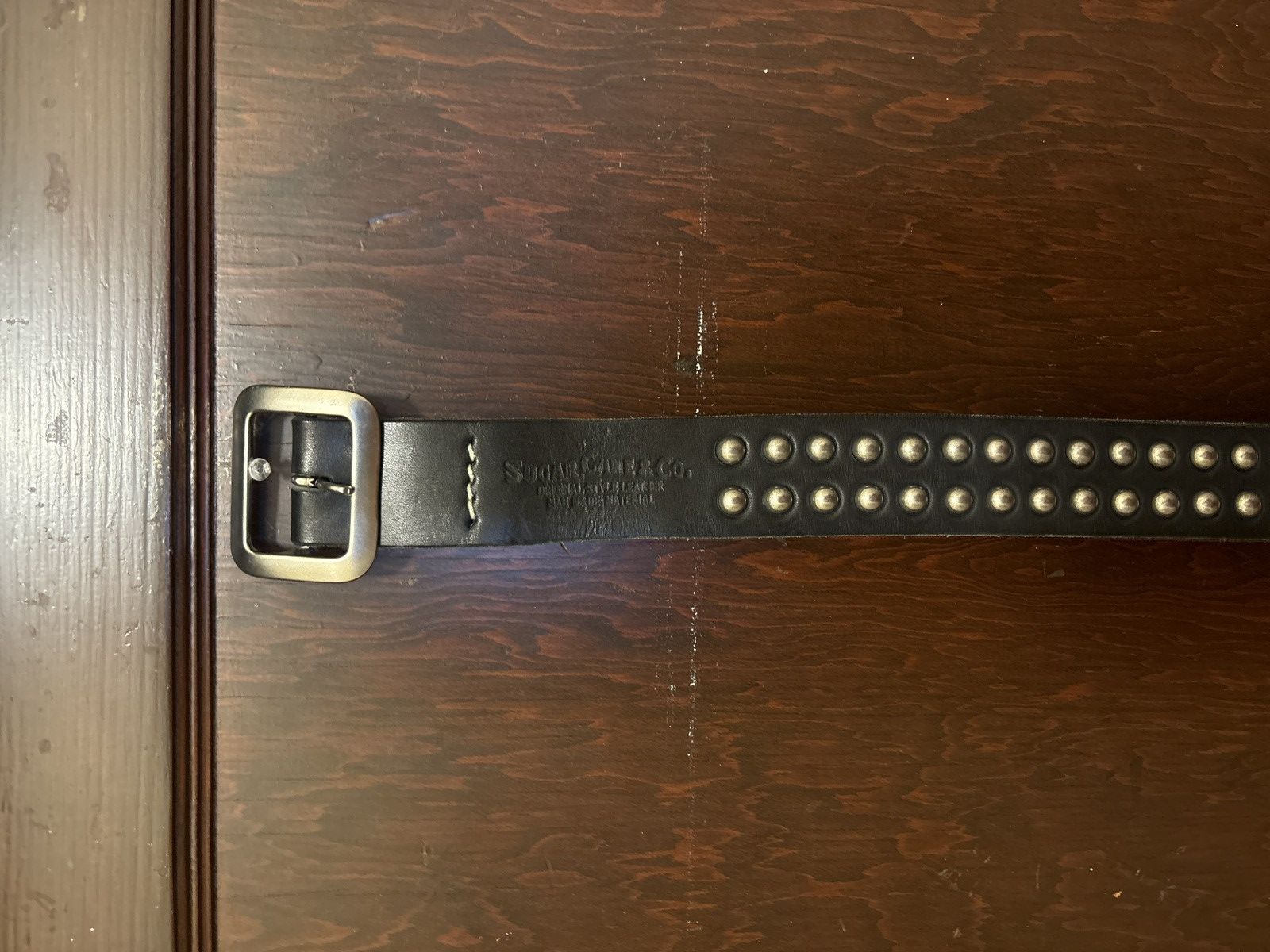 Classic leather studded belt