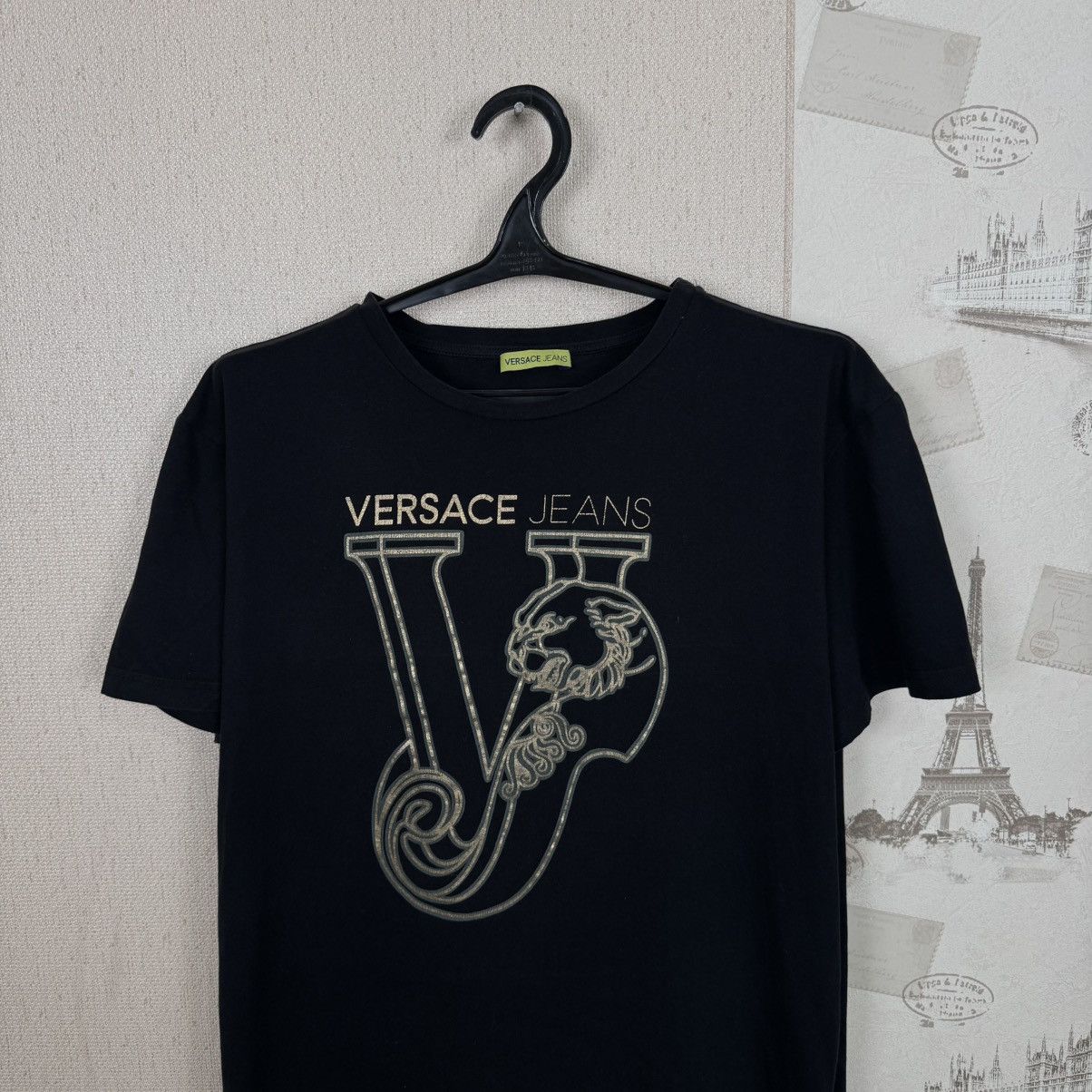 Versace Versace Jeans T shirt Black Luxury Sz L Medusa Size US L / EU 52-54 / 3 - 6 Thumbnail