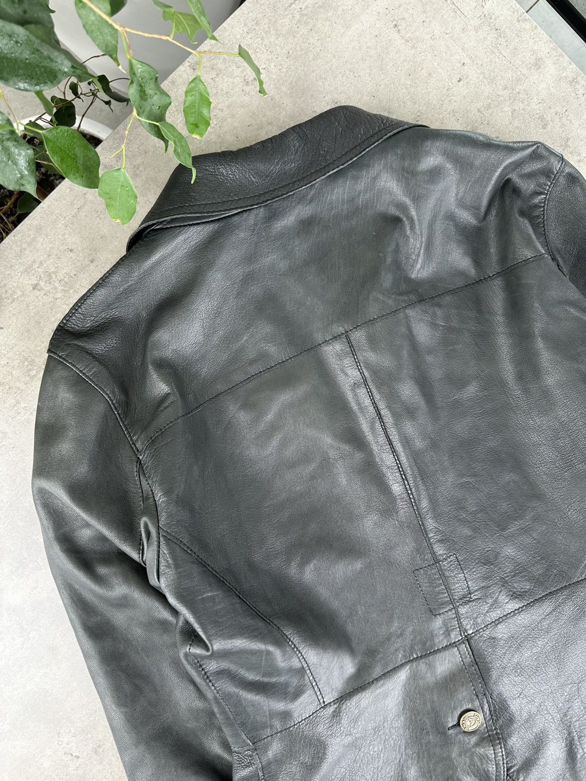 Armani Armani Jeans Vintage Leather Jacket Size S / US 4 / IT 40 - 14 Thumbnail