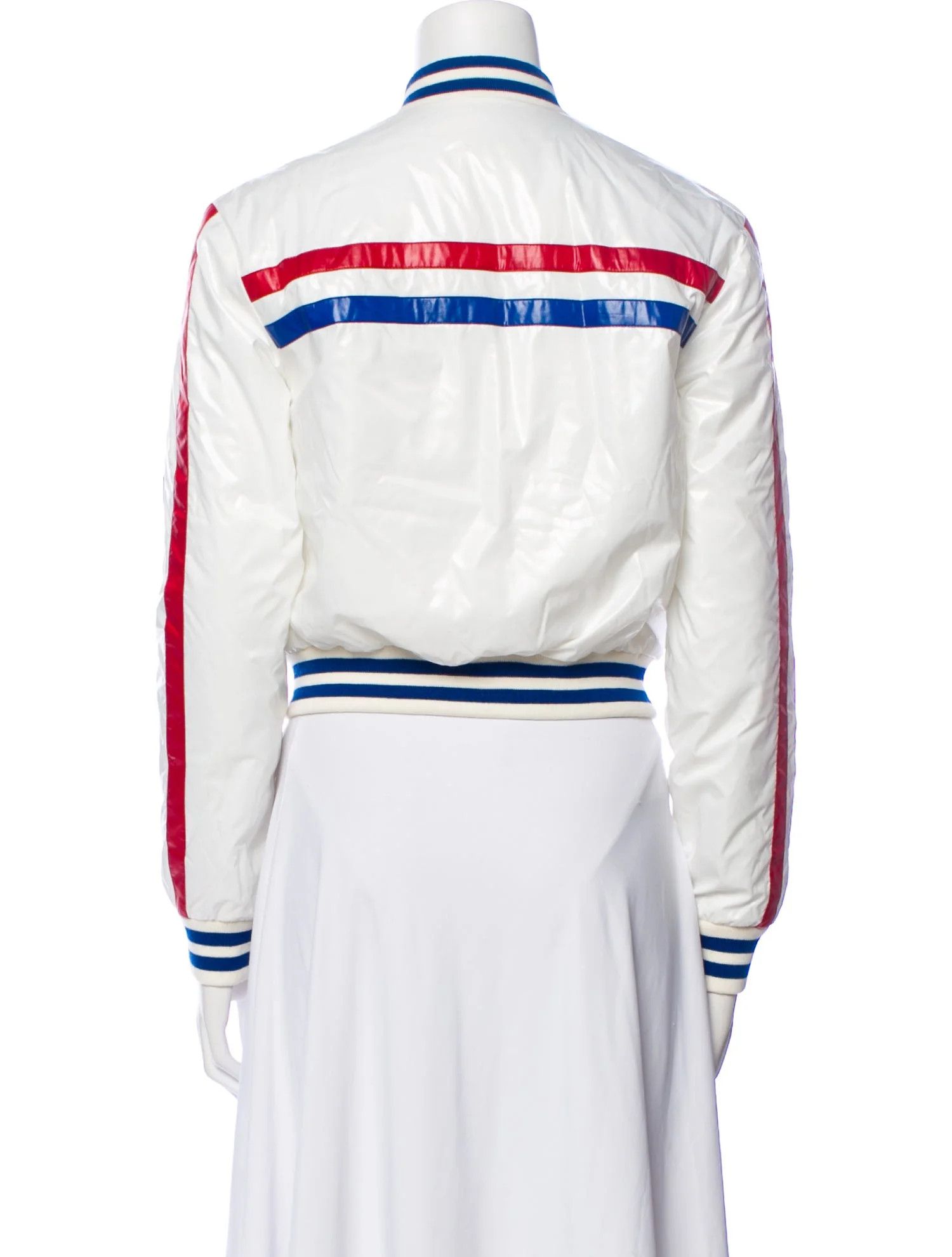 Celine o1tko10125 Cropped Rayures Bomber Jacket in Multicolor Size S / US 4 / IT 40 - 3 Thumbnail