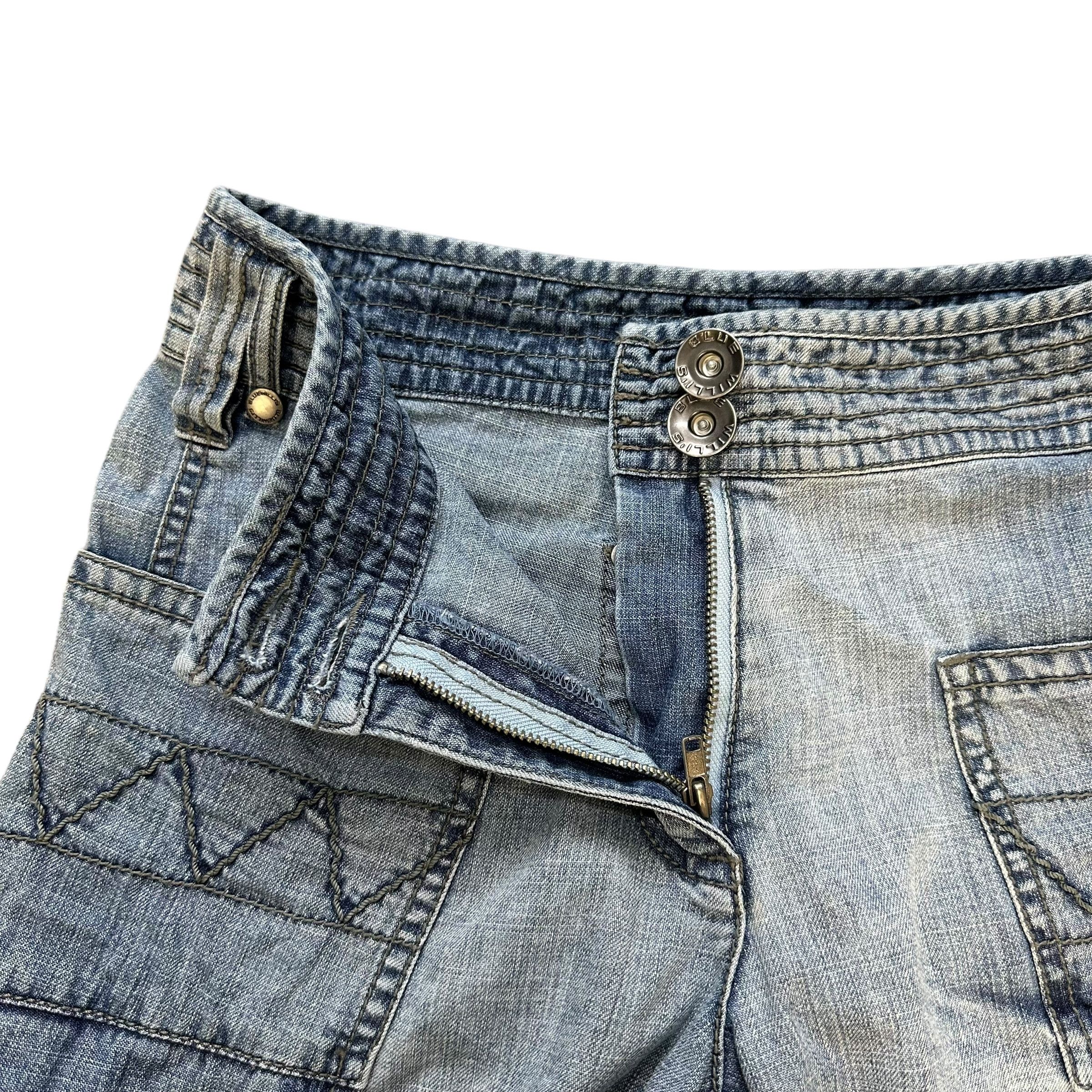 Vintage Blue Willi's Denmark Washed Cargo Jean Pant #A32-0734 Size 29" - 4 Thumbnail