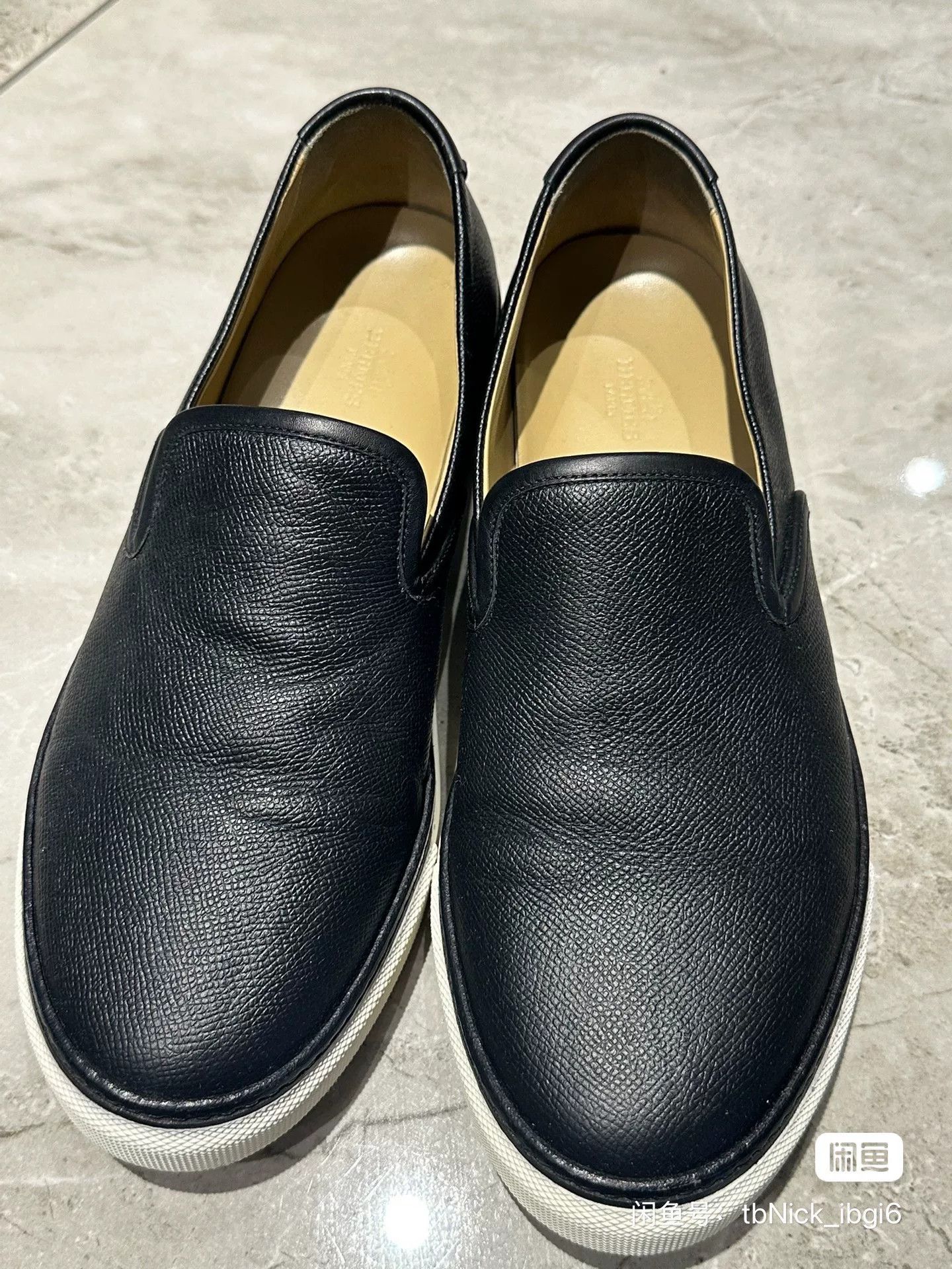 Hermes Hermes Men's Black Leather Shoes Size 41.5 Size US 8.5 / EU 41-42 - 1 Thumbnail