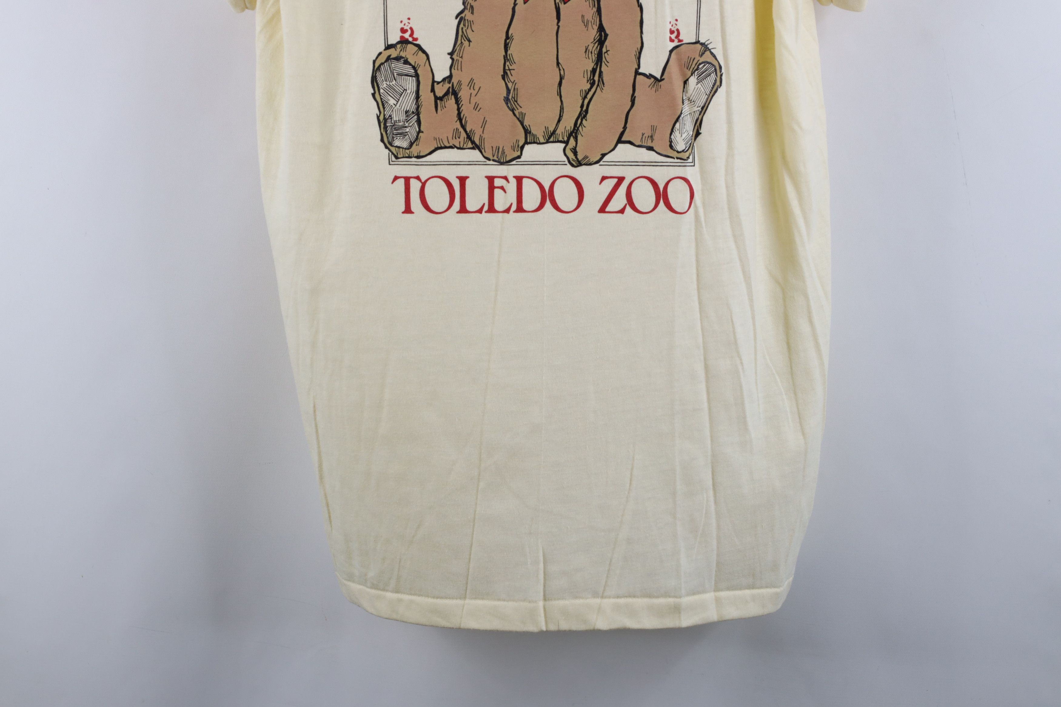 Vintage Vintage 80s Day Toledo Zoo Short Sleeve T-Shirt Yellow USA Size L / US 10 / IT 46 - 3 Thumbnail